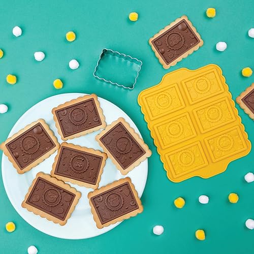 Miniatura 3 de Chefclub - Kit de galletas de chocolate para niños, incluye 1 cortador de galletas, 1 molde de silicona para chocolate y 1 guía de recetas paso a