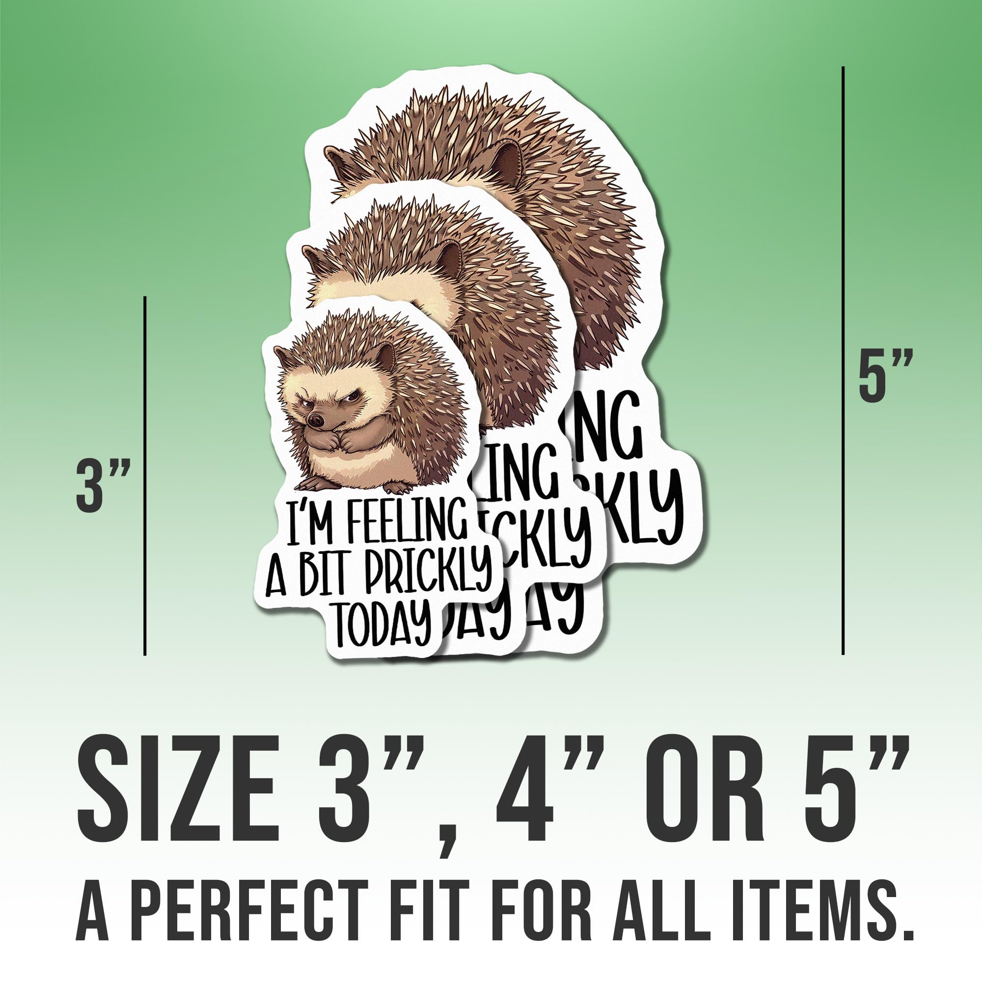 Hedgehog Yoga Sticker – Vinyl Bumper Decal, Waterproof & UV Resistant, 5 Inches, Fun Decoration - View #11
