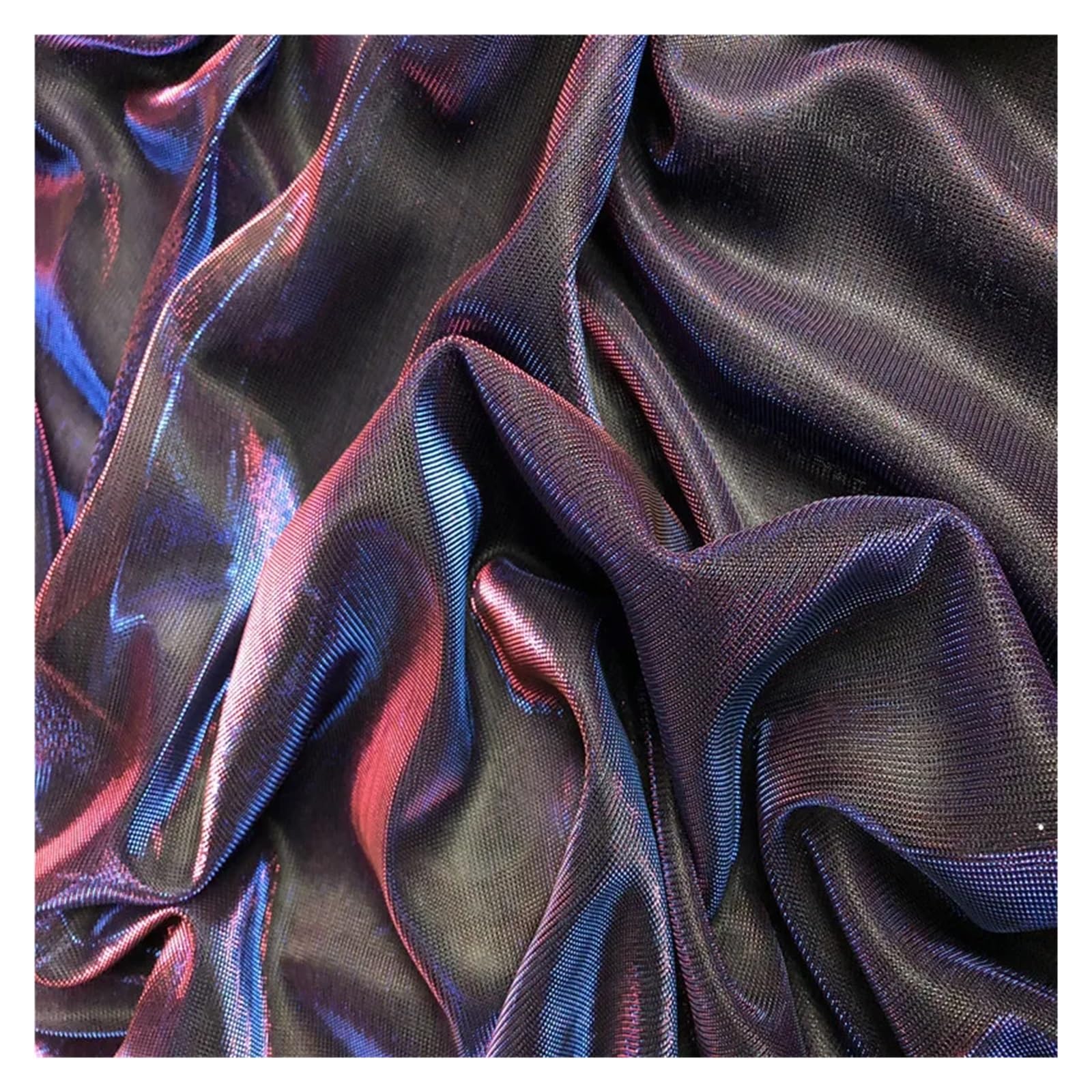 Ytbhshxz Purple Fabric Glitter， Fashionable Polyester Mesh Fabric Multicolor 100X150cm(Purple)