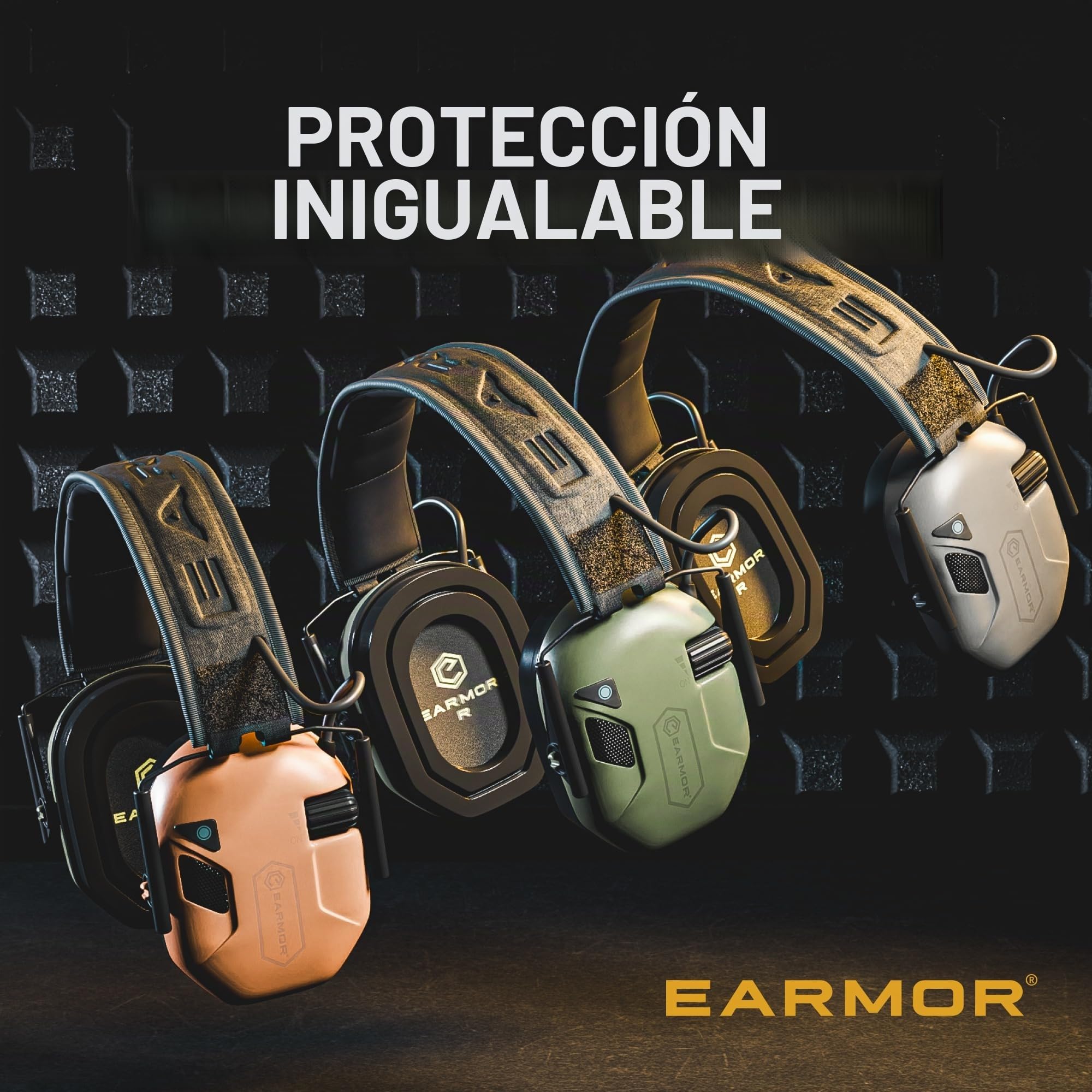 Earmor M300T Protección auditiva electrónica con Bluetooth Disparo orejeras orejeras amortiguación de ruido para tiro de caza valor de aislamiento, SNR 29dB control dinámico de ruido