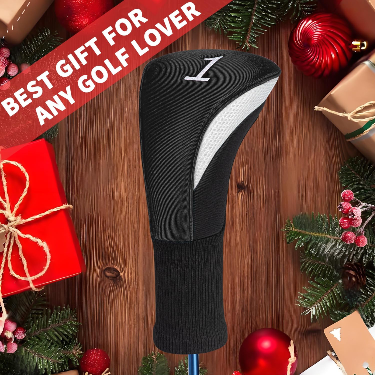 Wood Headcover Golf Club Covers Driver Headcovers Nylon Head Covers Designed to Fit All Woods - 3/4/5/6 Pack/Set Golf Accessories Suitable for Men and Women