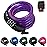 Lumintrail Combination Bike Lock Cable for Bike Accessories - 4ft Bike Locks Heavy Duty Anti Theft with Combinations - Bike Cable Lock Combination with Mounting Bracket (1 Pack, Purple)