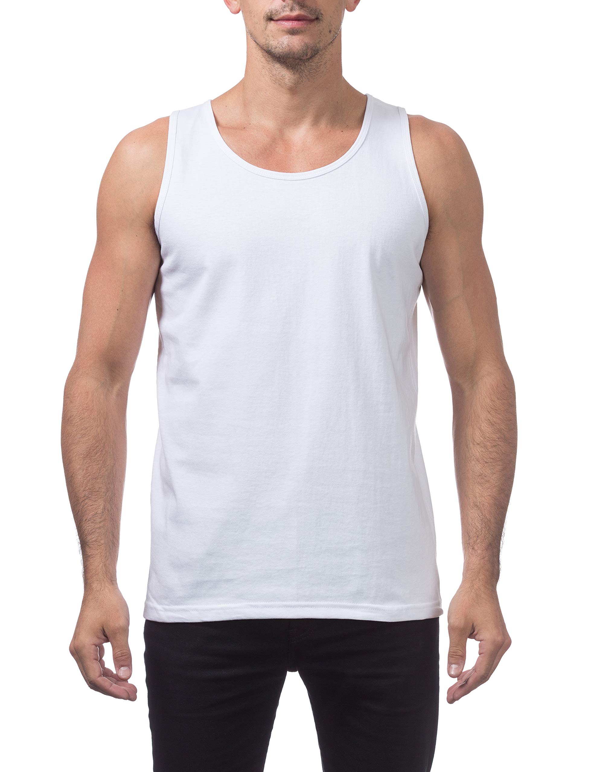 Pro Club Men’s Heavyweight Cotton Tank Top Outerwear, Snow White, Medium