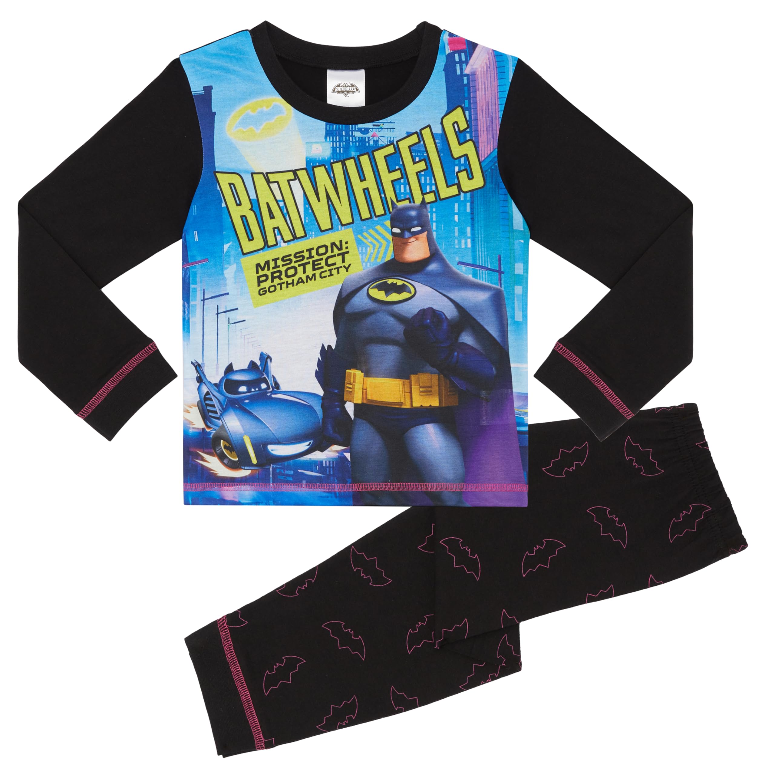 DC Comics Batwheels Batman Unisex Long Pyjama Set