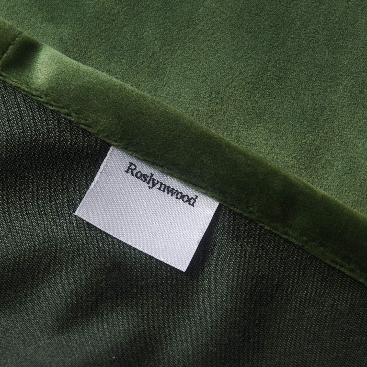 🔥 Hot Deals Classic Velvet Mossy Green Set of 2 Black Insulated Solid Grommet Drapes Room Darkening Curtains Panel Drapery 52 by 96-Inch (2 Panels)