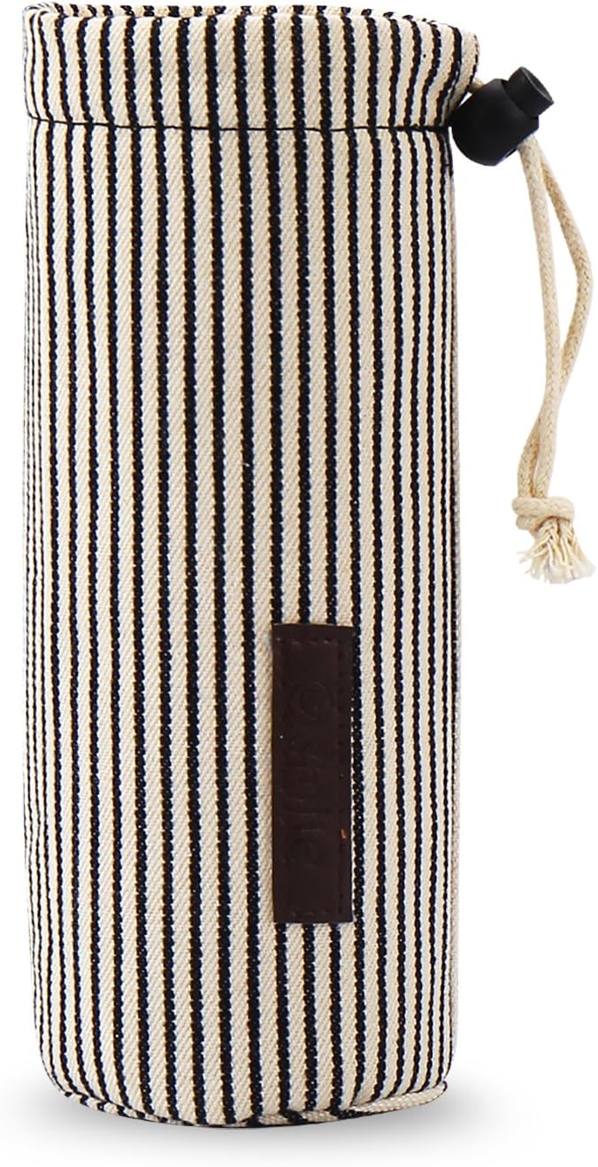 Bottle Sleeve Water Bottle Cover for Thermos, Tiger, Hydro Flask, Zojirushi Canvas Cover,Protective Cover with Holder Strap