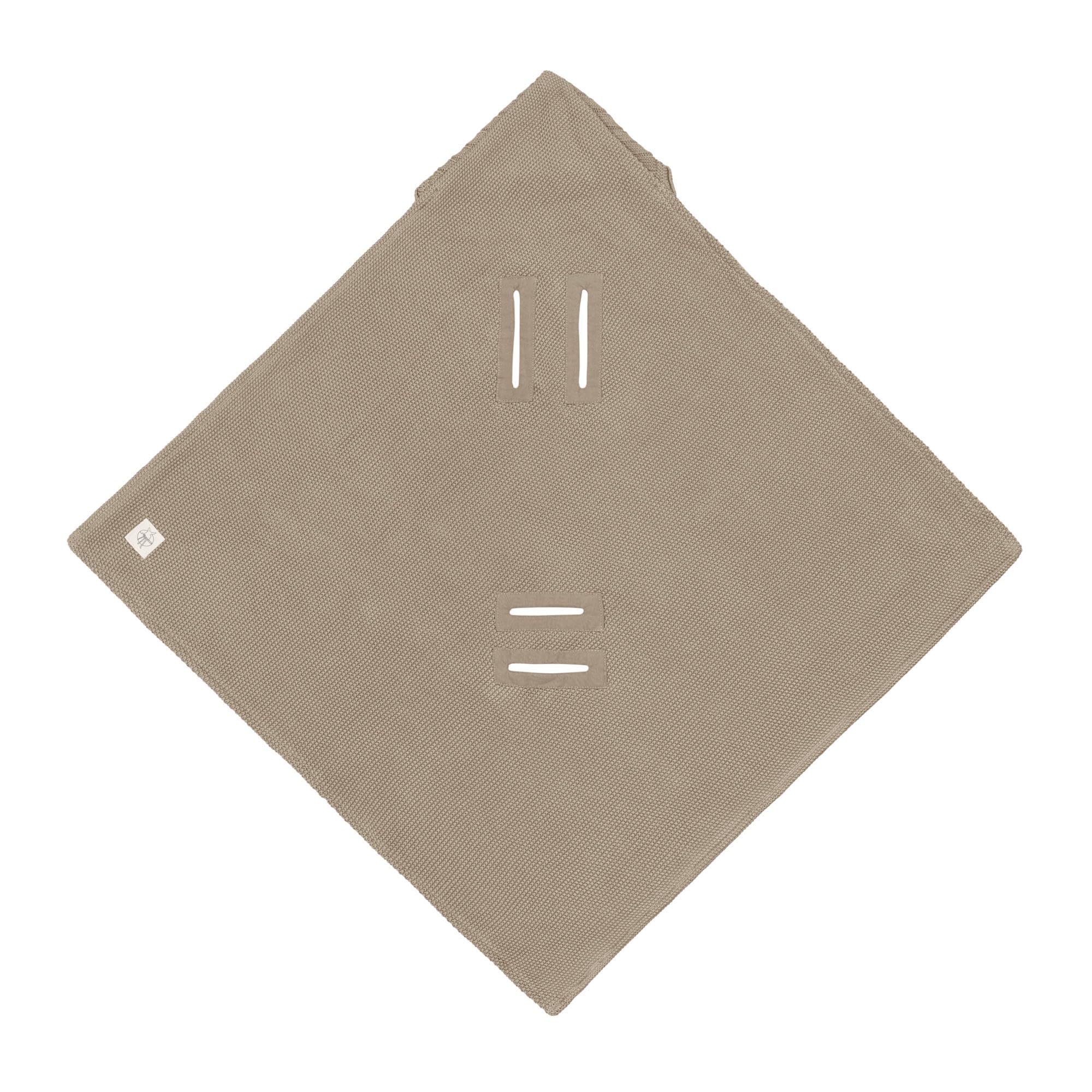 LÄSSIG Coperta a maglia per seggiolino auto 100% cotone organico GOTS taupe