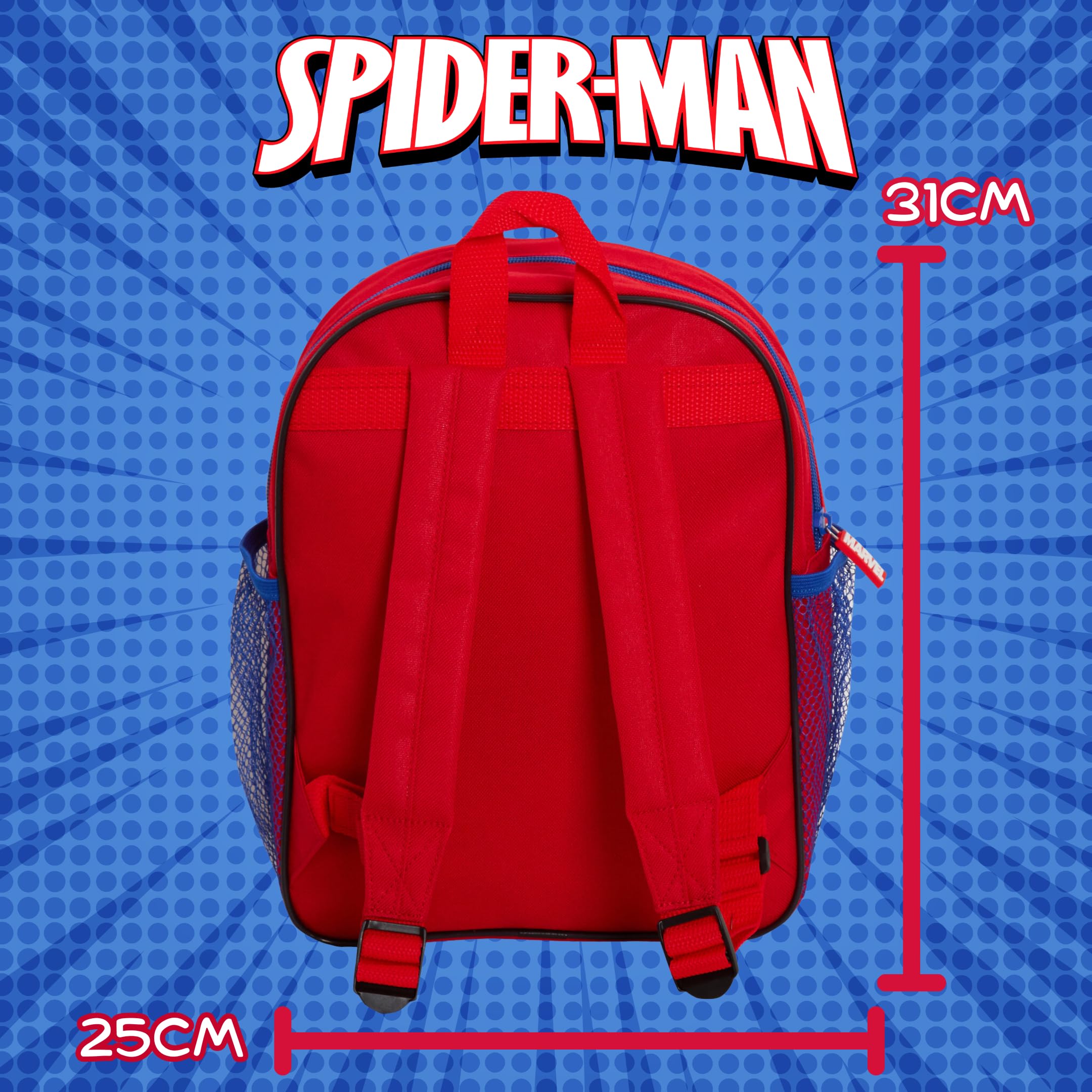Sac à dos Marvel Spiderman 3D en peluche, Rouge, Taille unique, Sac à dos