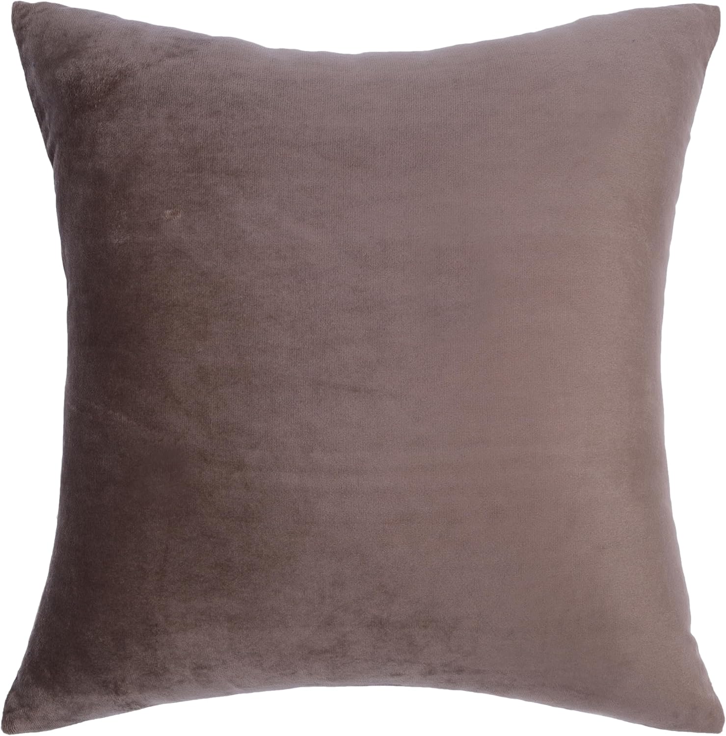 Large Size Pillow Covers 24x24 Inch Pack of 2 Soft Solid Camel Brown Velvet Cushion Pillow Covers for Home Décor (Covers Only)