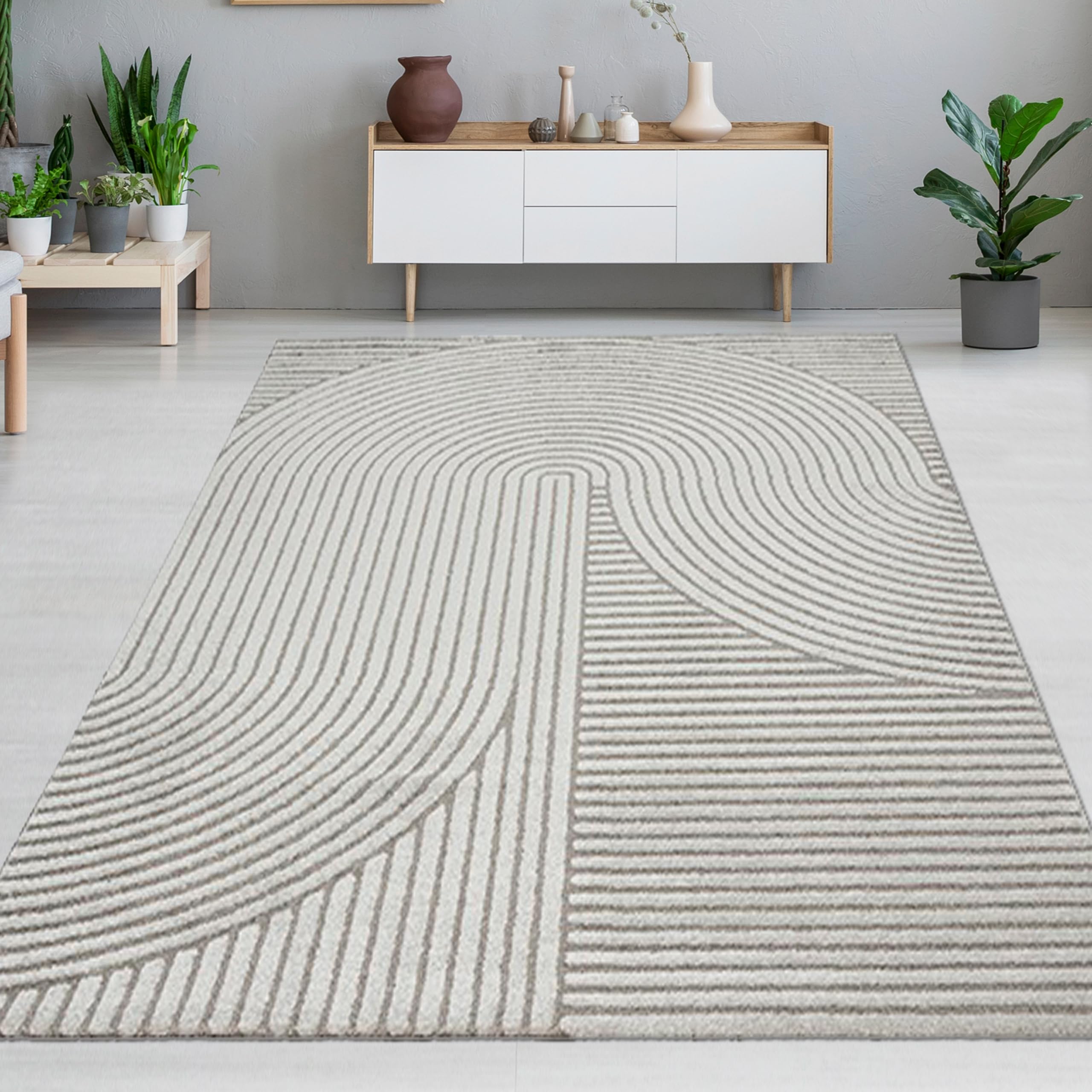 Tapis adapté au chauffage par le sol gris 240x340 cm Easy-Care