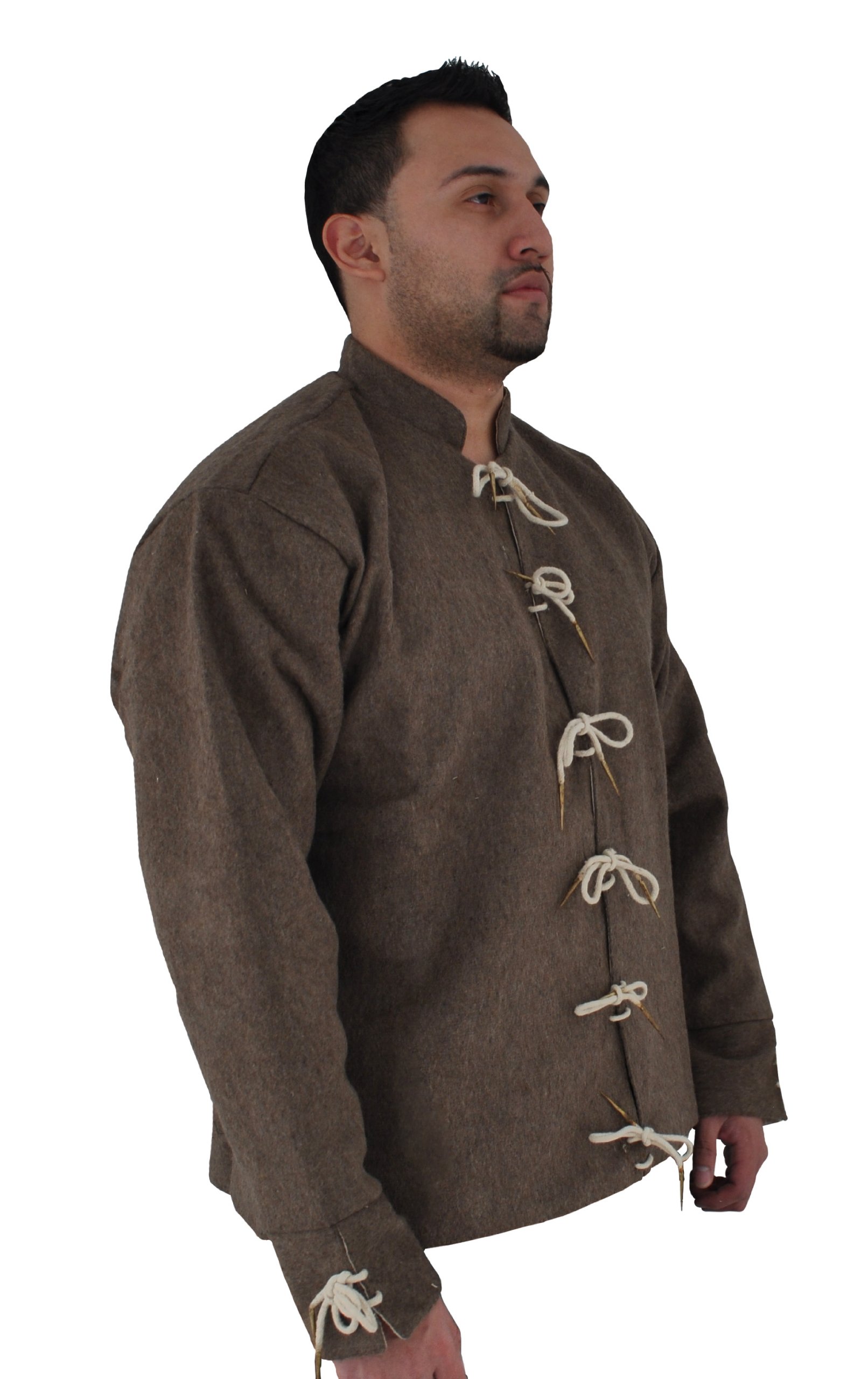 GDFBWool/Linen Doublet, Natural Brown, X-Large