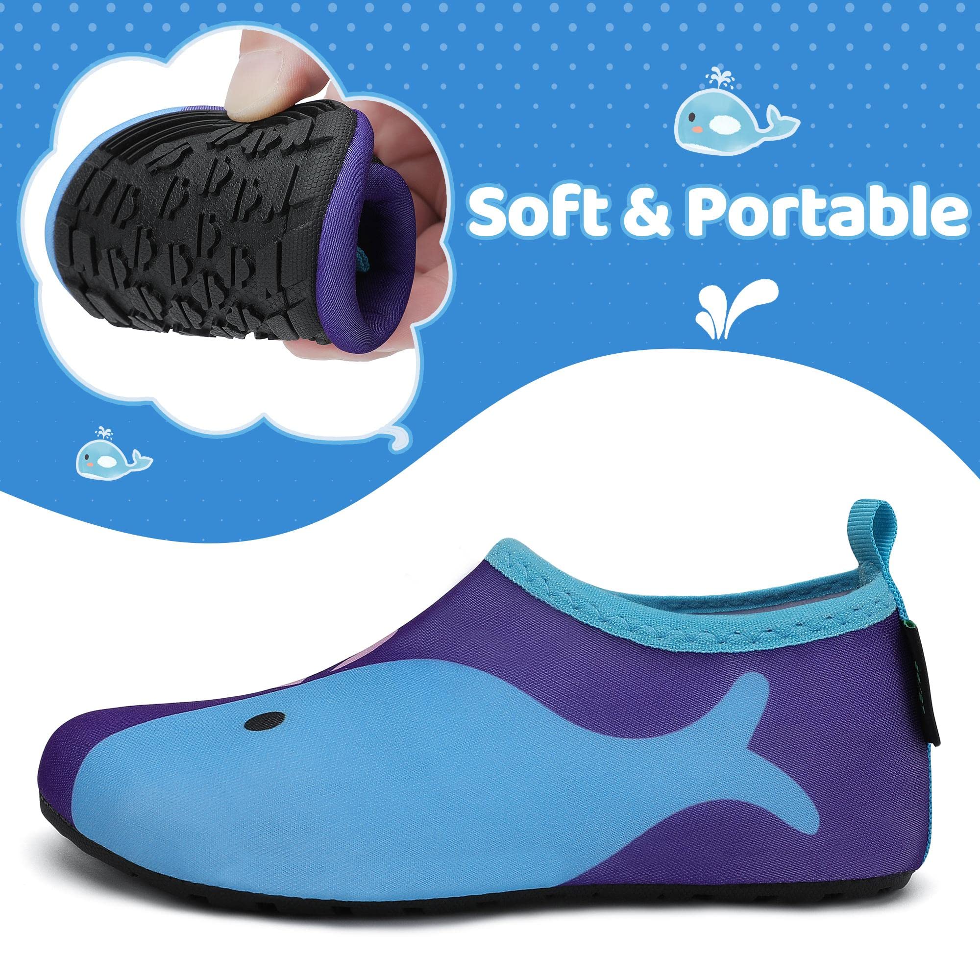 SAGUARO Bambini Ragazze Scarpe da Mare Spiaggia Scarpette da Acqua Scarpe da Immersione per Sportive Acquatici Nuotare Water Shoes