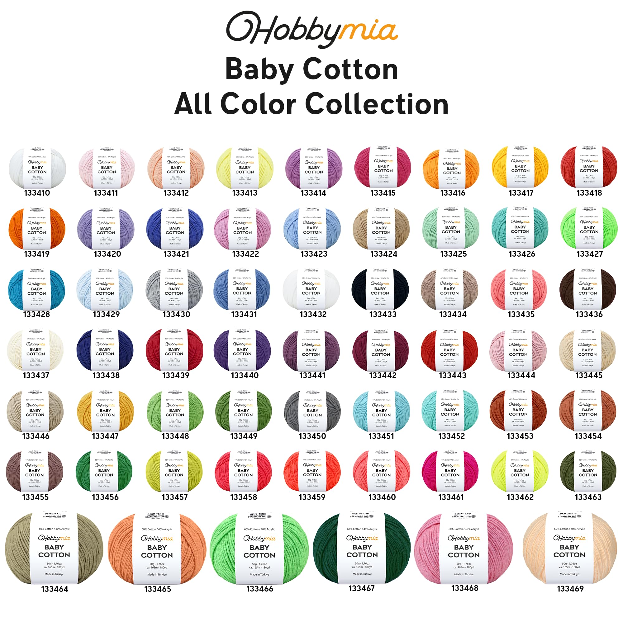 Baby Cotton Blend Yarn – Soft Sport Weight Yarn for Crochet & Amigurumi - 50g/180yds - 60% Cotton 40% Acrylic - Ideal for Baby & Knitting Proj.(Neon Green, 1 Ball) — view 4