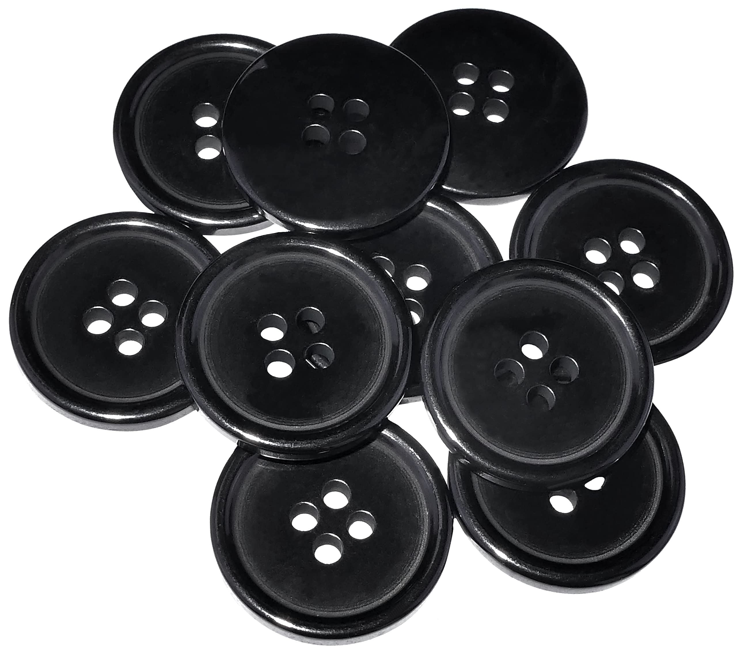 AERZETIX C56938 Lot De 10 Boutons De Couture Ronds 23x4 Mm à