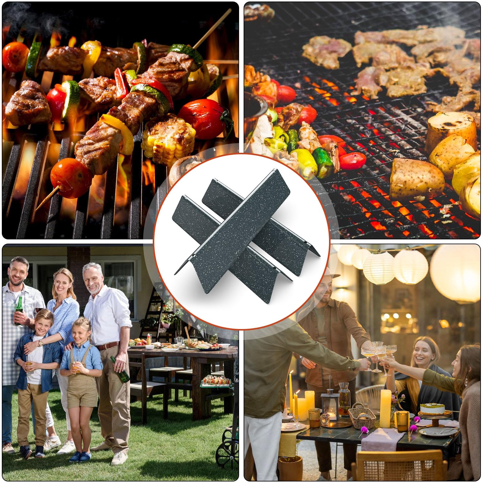 Gardenz 7635 38,9CM Barre flavorizer pour Weber Spirit 200 (avec contrôle Frontal),Pièce de Rechange Barre en Porcelaine émaillée de saveur for Gas Grill pour Weber Spirit E210 S210 E220 S220