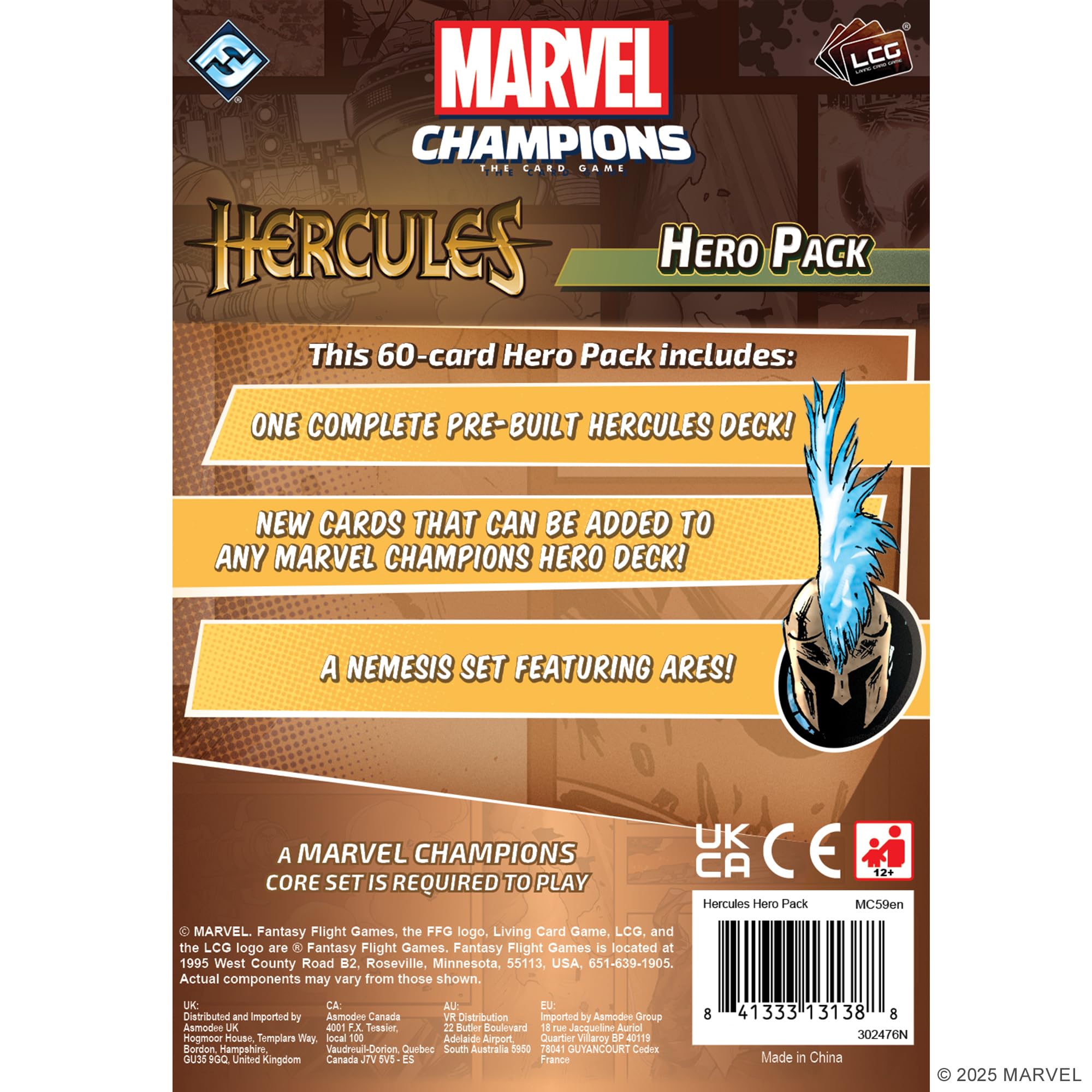 Amazon.com: Marvel Champions The Card Game Hercules Hero Pack | 40