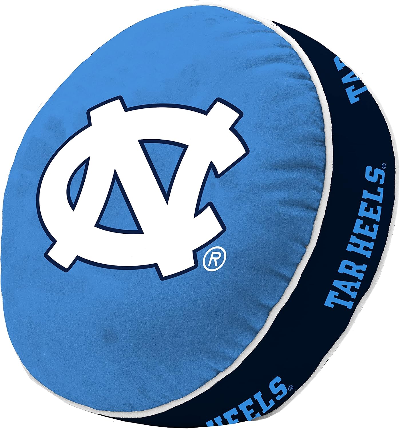 Logo Brands NCAA North Carolina Tar Heels Puff Pillow – Ultra Soft & Cozy Plush Throw Pillow - Decorative Accent for Home for Couch, Bed, Dorm & Game Day Décor
