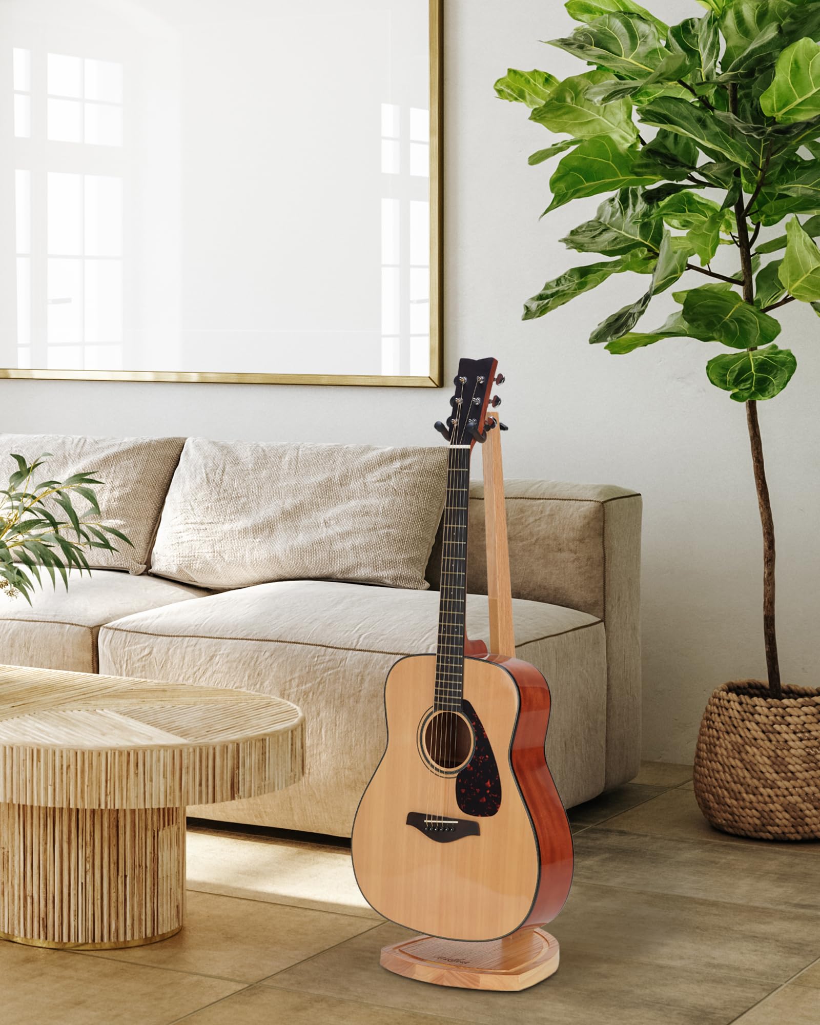 Supporto per chitarra acustica, supporto per chitarra elettrica, in legno di faggio per chitarra acustica, basso, mandolino, supporto per chitarra sospeso, per la casa e lo studio