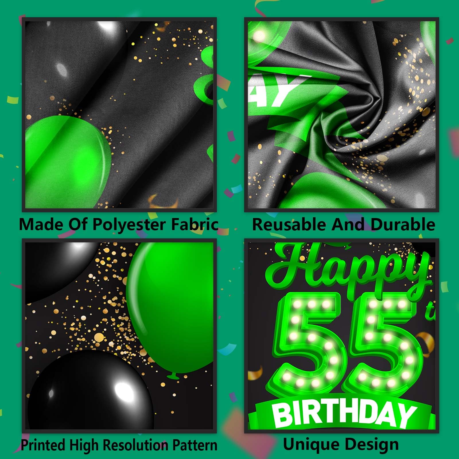 Happy Birthday Banner – 180x119 Cm, Strapazierfähiger Stoff, Wiederverwendbar Happy Birthday Banner – 180x119 Cm, Strapazierfähiger Stoff, Wiederverwendbar