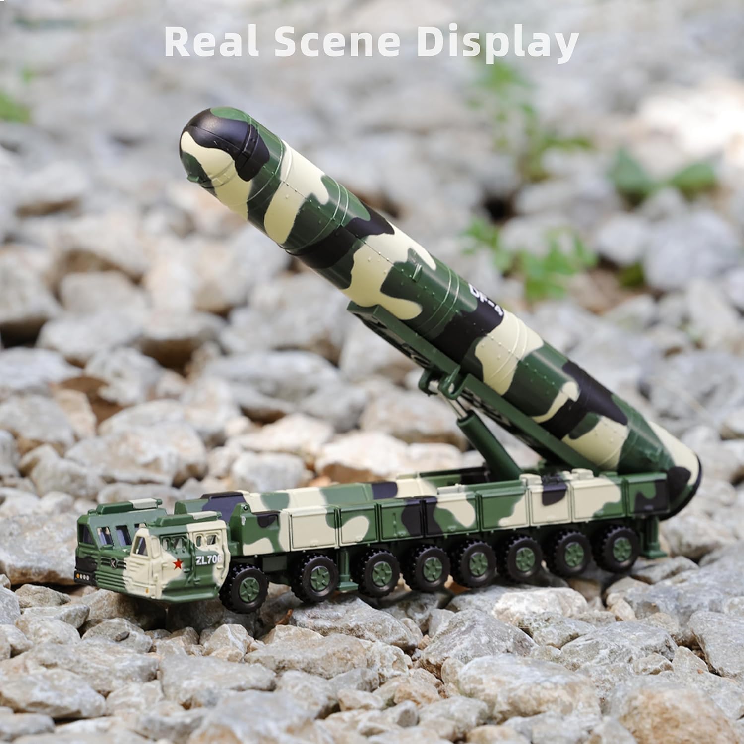 NUOTIE 1/144 DF-41 Missile Launcher Car Model Alloy Die-cast Metal Army Military Fighting Vehicle Model Military Enthusiasts Collection or Gift (627205)