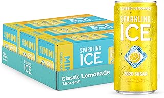 Sparkling Ice Classic Lemonade Sparkling Water, with Antioxidants and Vitamins, Zero Sugar, 7.5 fl oz Cans (3/10 Pack)