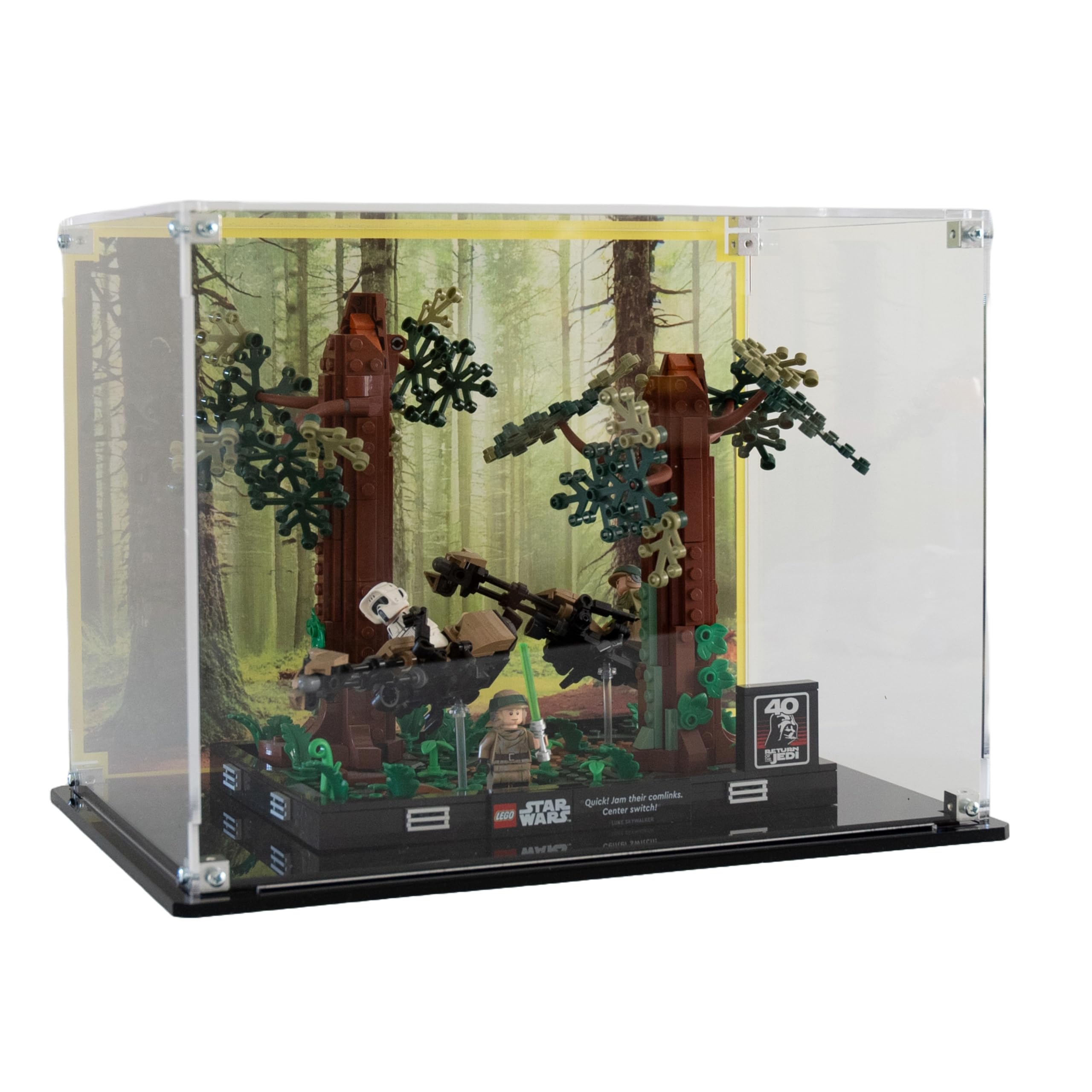 Display Case for LEGO® Display Case for LEGO® Endor™ Speeder Chase Diorama (75353) (Printed Back Panel)