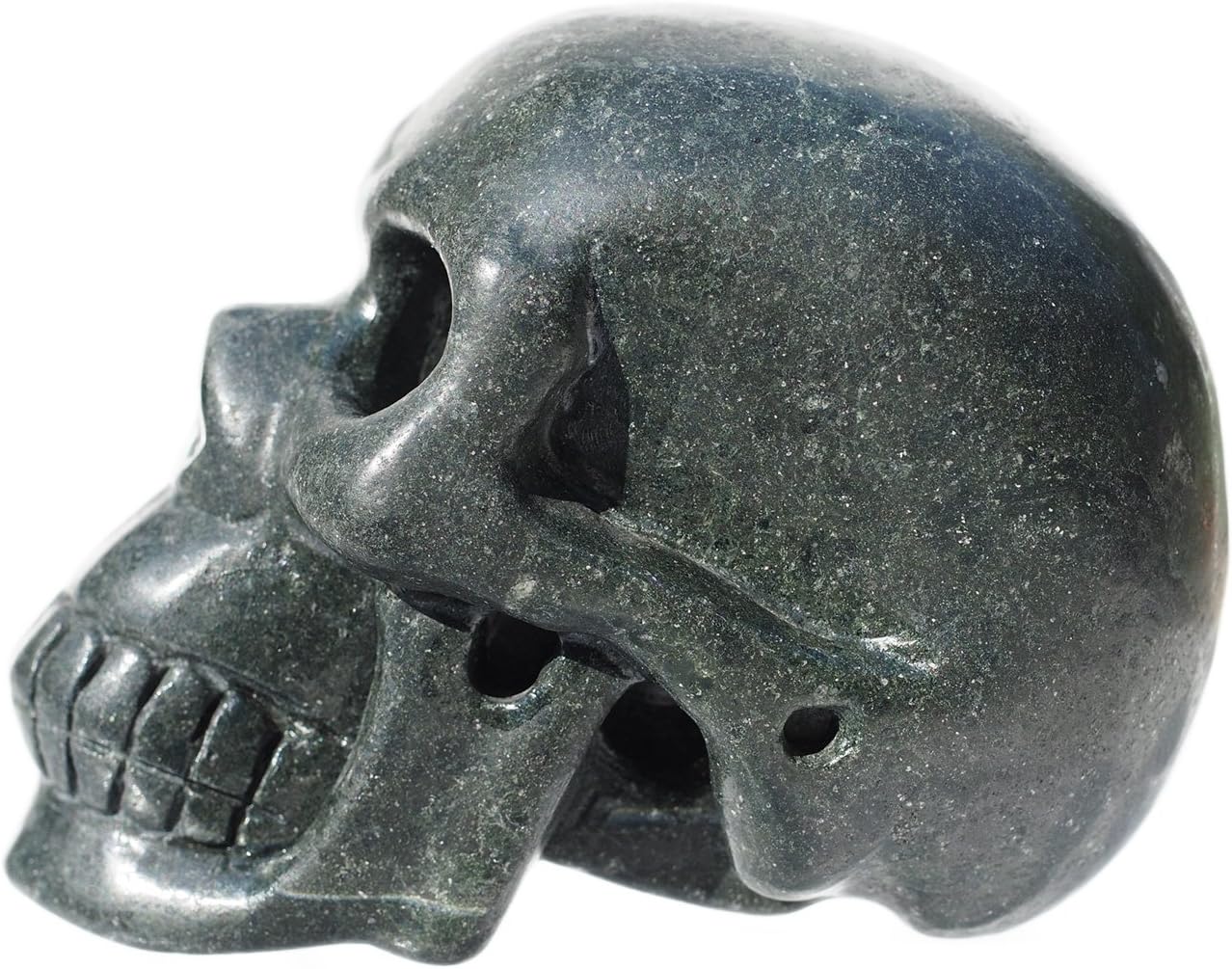 Jasper Skull Rock Crystal Carved Stone Matte Finish 4.5 Inch