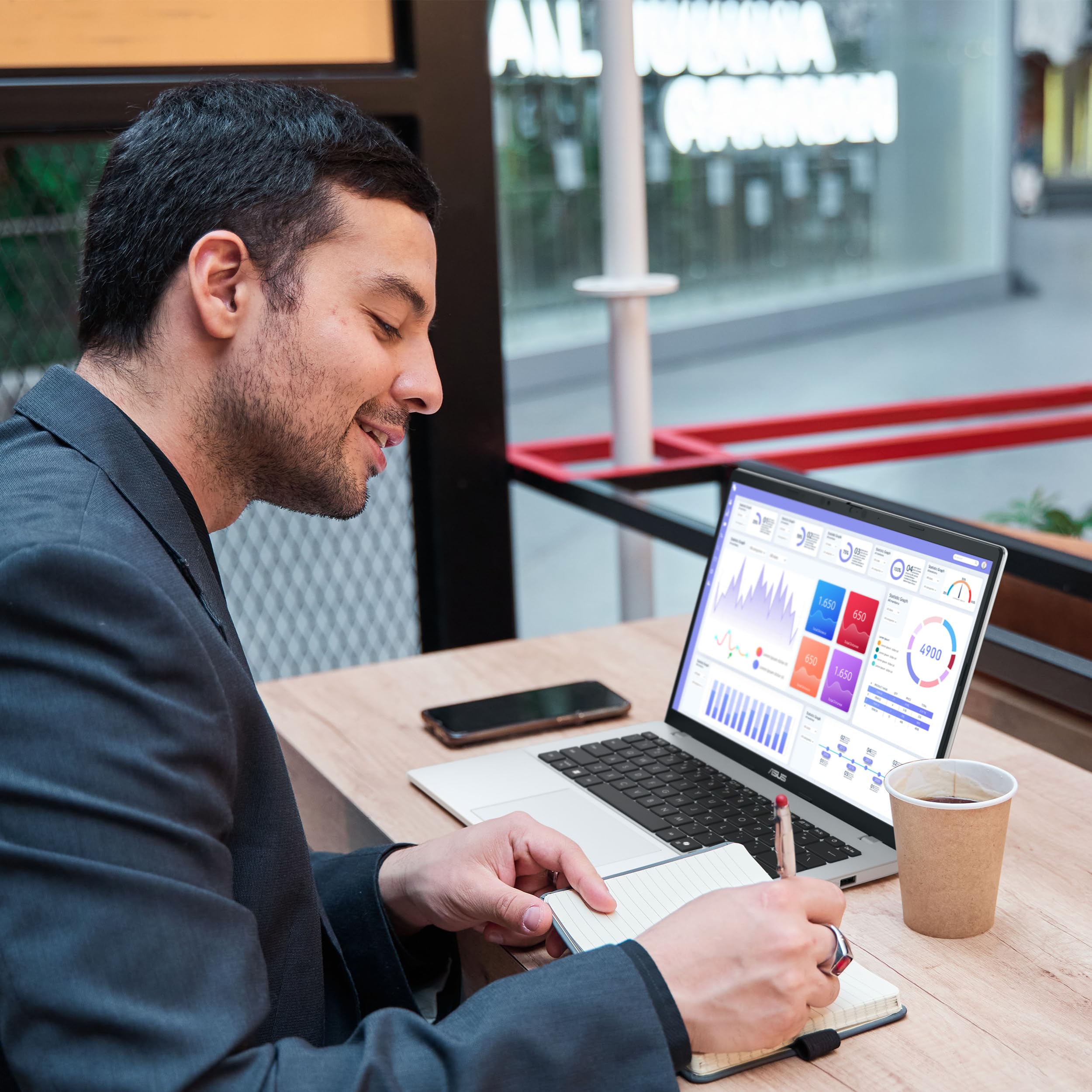 ASUS Vivobook 14 Laptop, 14” WUXGA 60Hz Display, Qualcomm Snapdragon X, Qualcomm Adreno GPU, 16GB RAM, 512GB SSD, Windows 11, Cool Silver, X1407QA-BS56