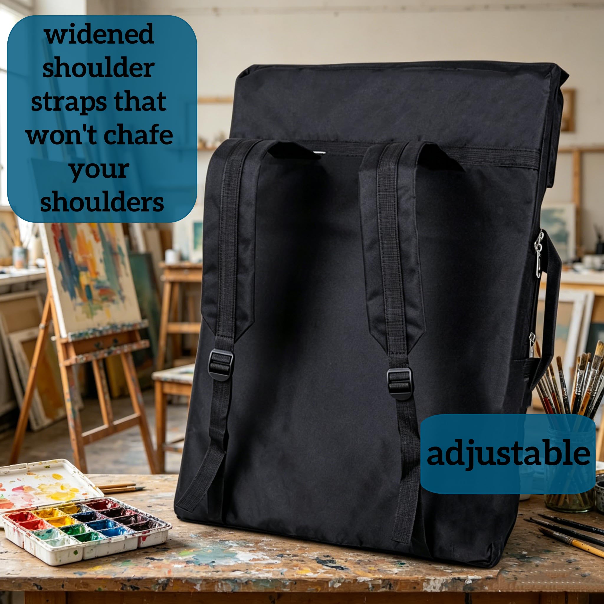 A2 Transporttasche Zeichnungtasche für Zeichenplatte Zeichenbrett 4K Wasserdicht Kunstmappe Kinder Erwachsener Multifunktional Zeichentasche für Skizze Malen Künstler Anfänger