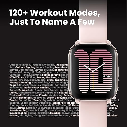 Miniatura 3 de Amazfit Reloj inteligente activo para mujer, con entrenador de ejercicios AI Fitness, GPS, llamadas y música Bluetooth, batería de 14 días, pantalla