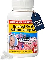 Vista 1 de 1500 mg, 90 cápsulas- Suplemento de calcio coral desarrollado por Bob Barefoot- Apoya la salud general y los niveles de pH - Contiene calcio
