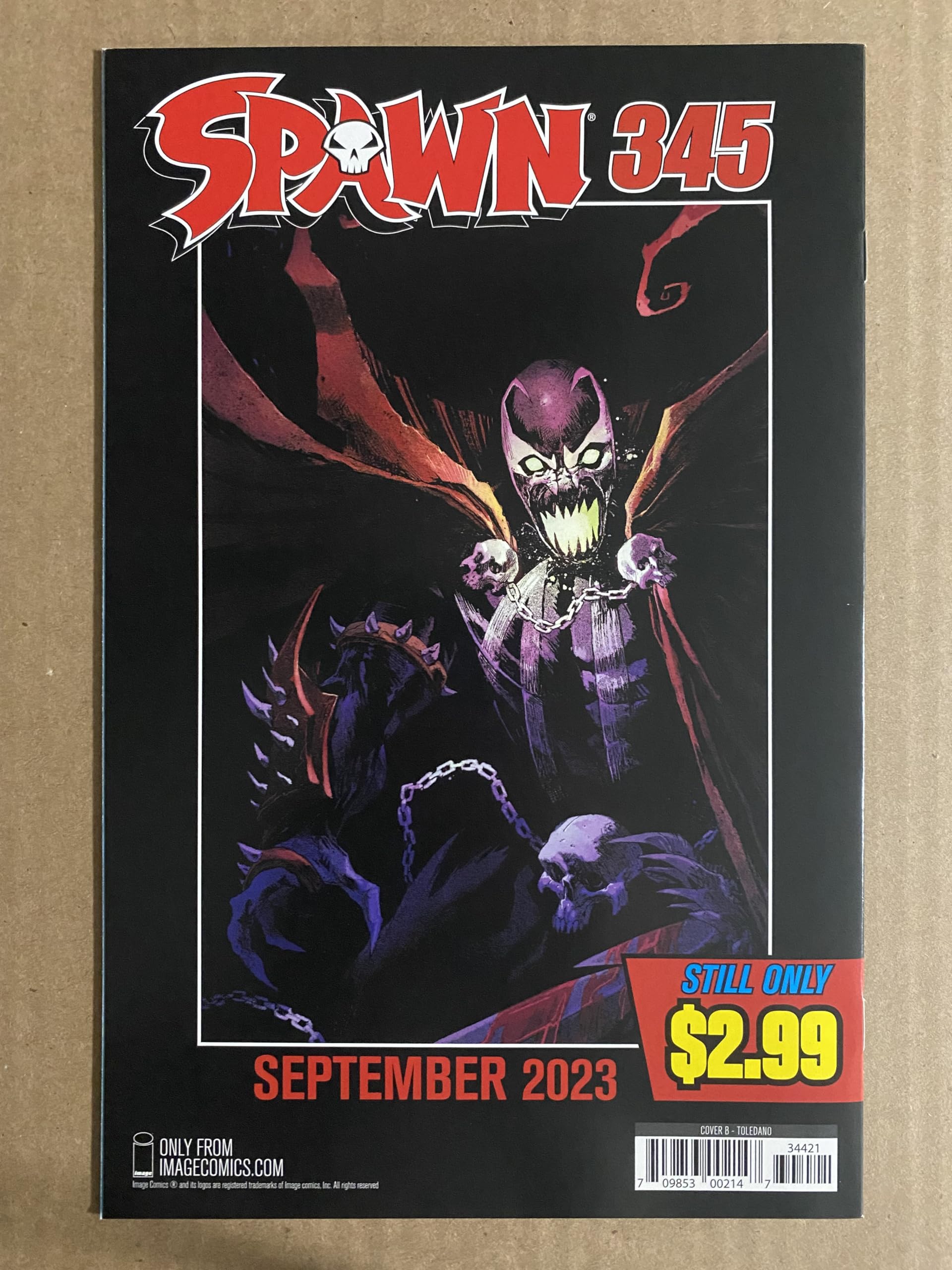 Spawn #344 Todd McFarlane 2023 Variant 1992 Series Image