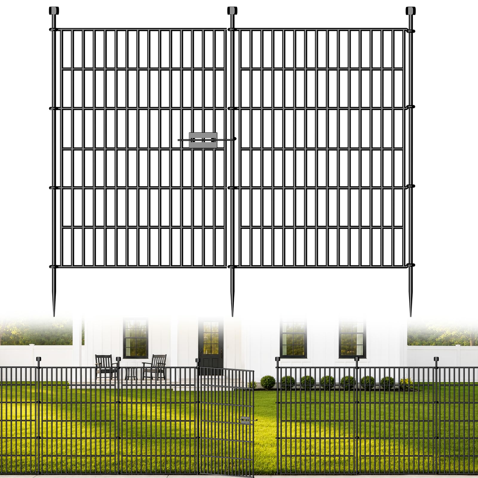 Photo 1 of No Dig Garden Fence Outdoor for Yard, 40in (H) x 23.6ft(L)