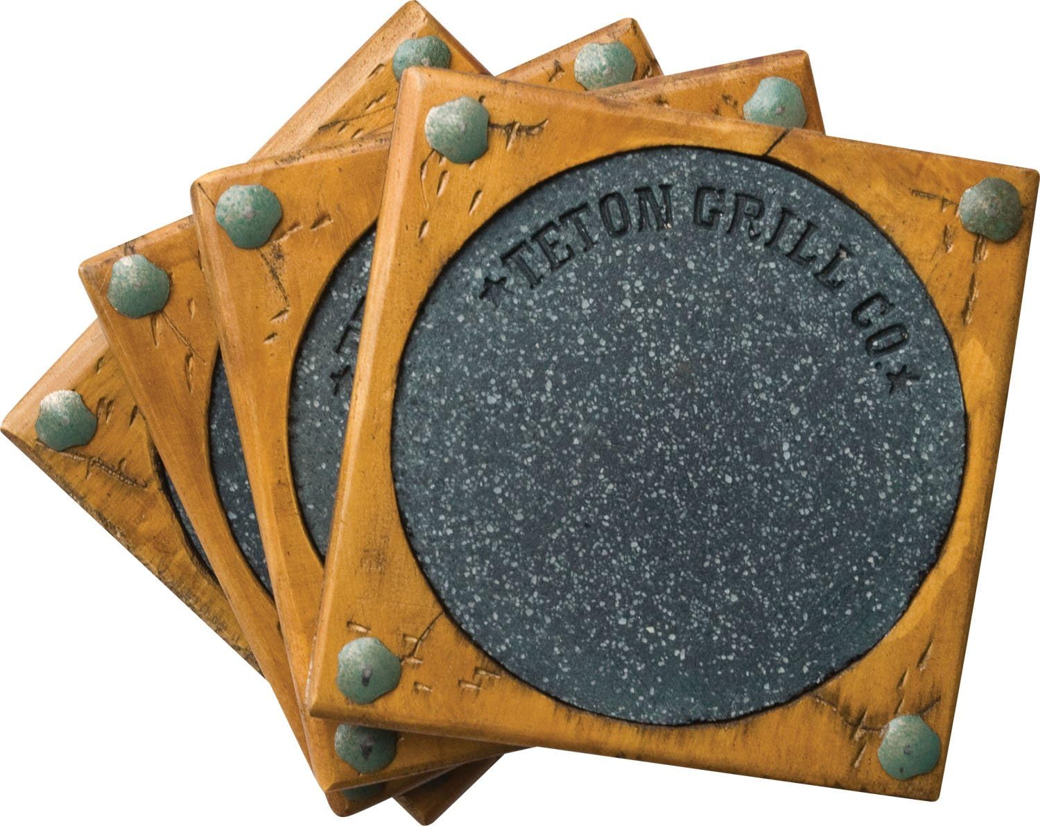 Teton TGC020CS Stone Coasters, Set of 4