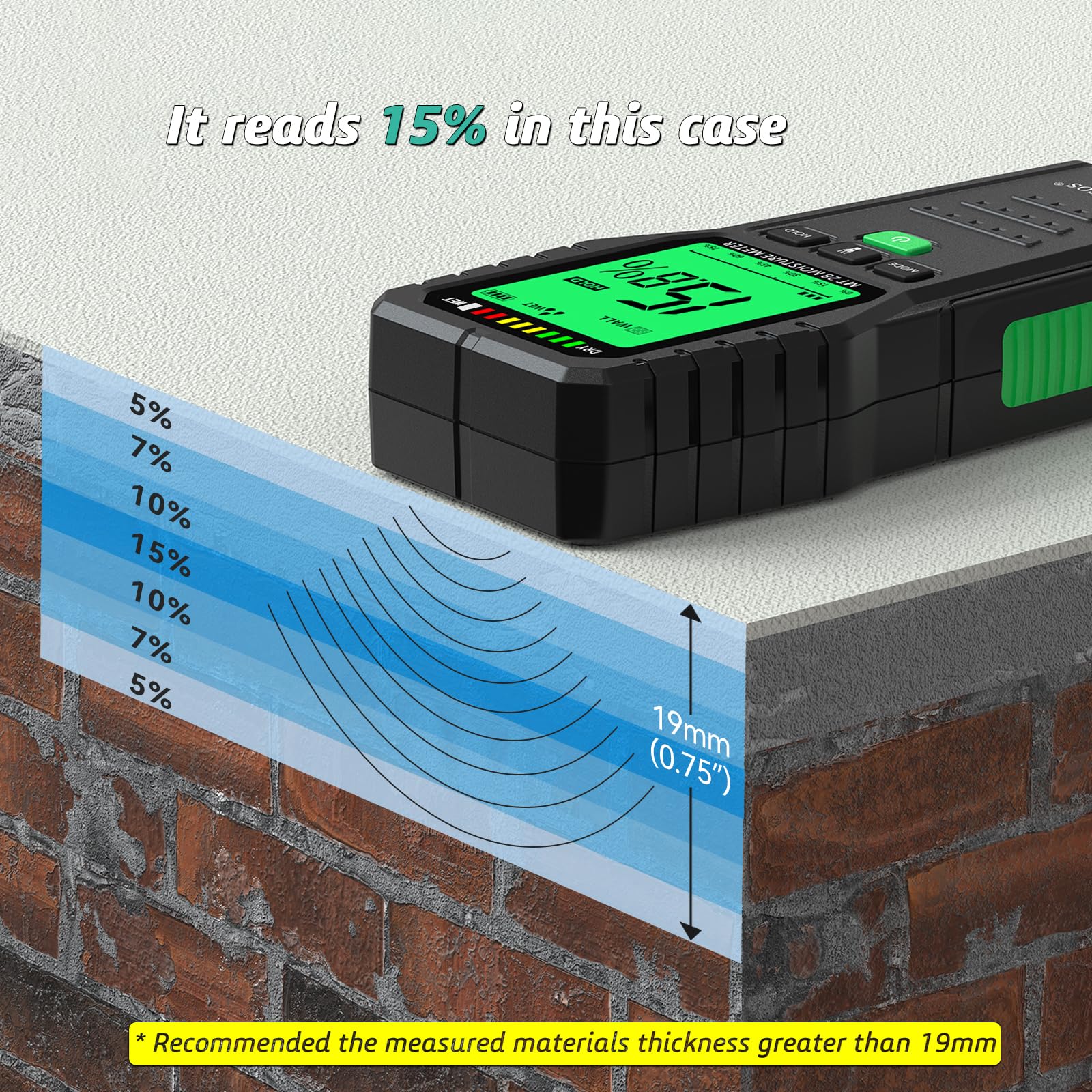 RDINSCOS Pinless Moisture Meter — Amazon image 5