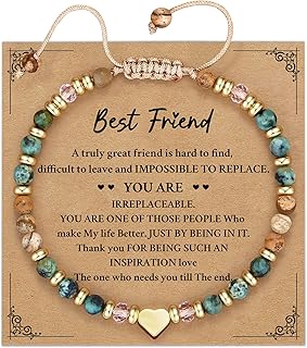 Unique Birthday Gifts for Women, Friend Gifts for Women | Sister Gift from Sister, Best Friend Friendship Bestie Bracelets, Turquoise Bracelet, Christmas Stocking Stuffers for Woman
