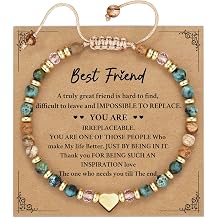 Happy Birthday Gifts for Women, Best Friend Friendship BFF Bestie Bracelets, Sister Gift from Sister, Turquoise Bracelet, Retirement Mom Gifts