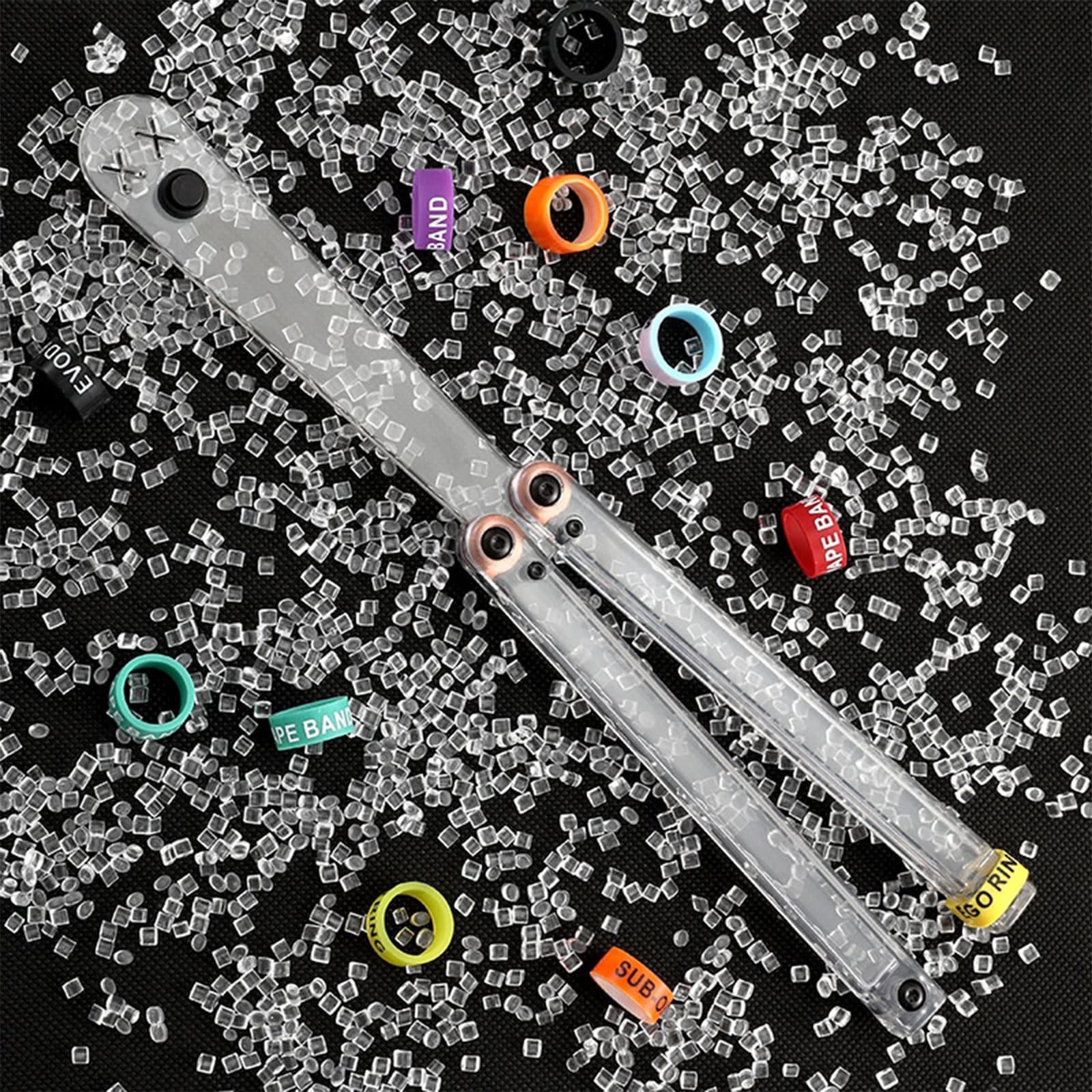 Balisong Plastic Butterfly Knife Plastic Butterfly Knife, Unsharpened