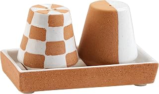 Mud Pie Terracotta S And P Set; Shaker 2 1/2