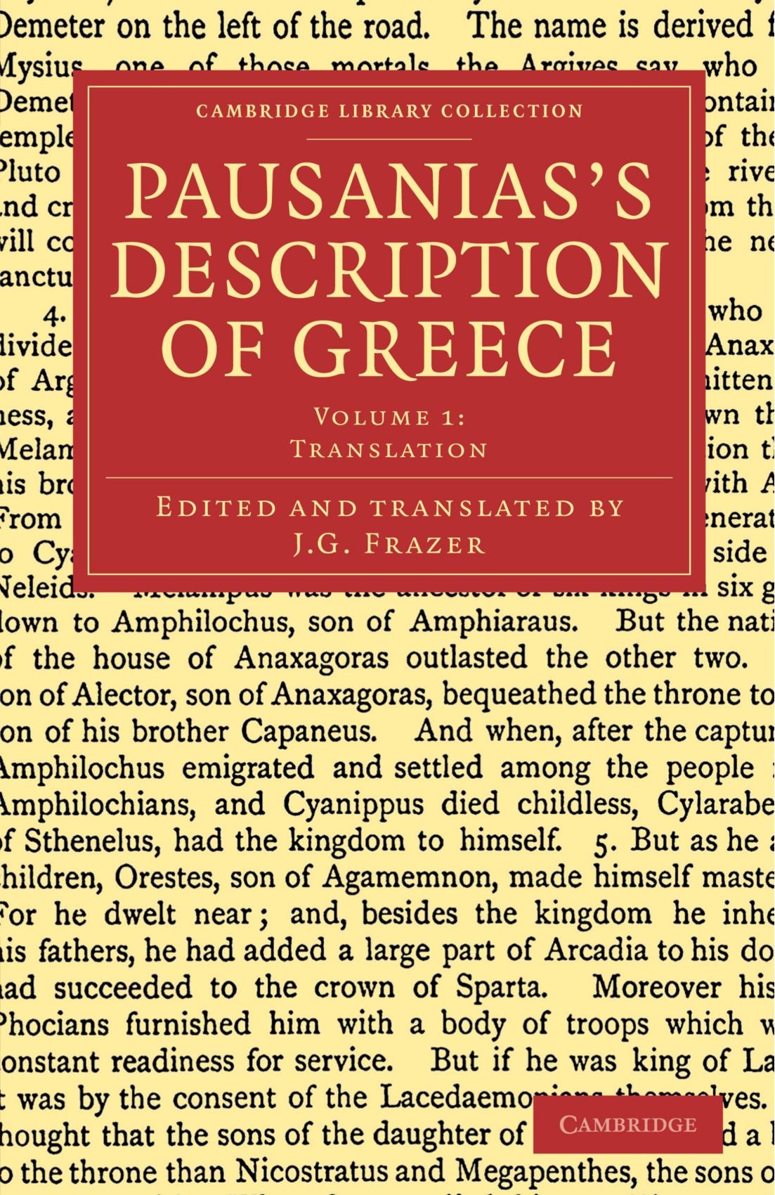 Pausanias's Description of Greece by James George Frazer - 9781108047234