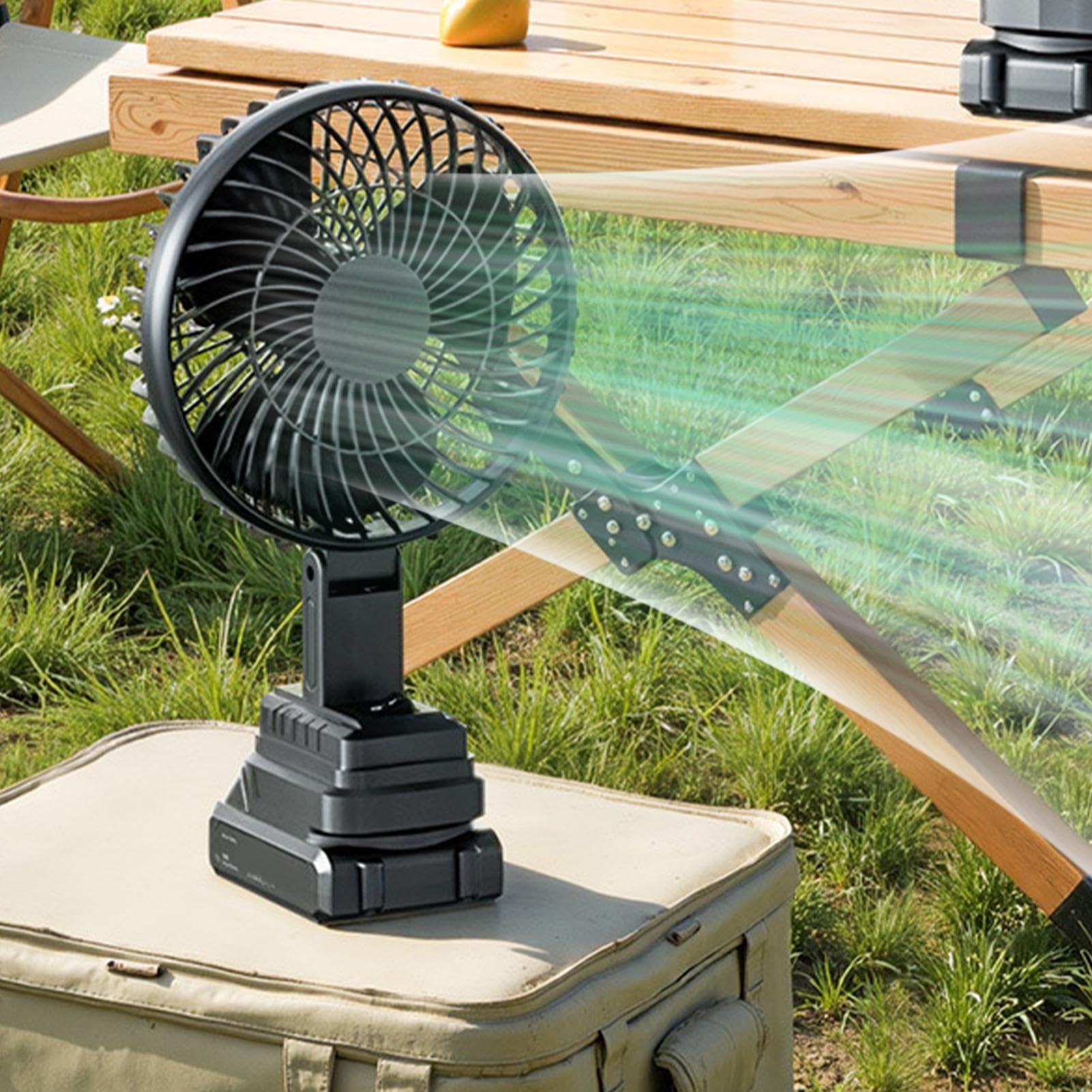 Generico Ventilatore Da Campeggio Ventilatore Portatile A Batteria | Soffiatore Senza Filo per Campeggio, Golf, , Pesca, Viaggi, Tenda, Camper, Casa e Attività all'Aperto