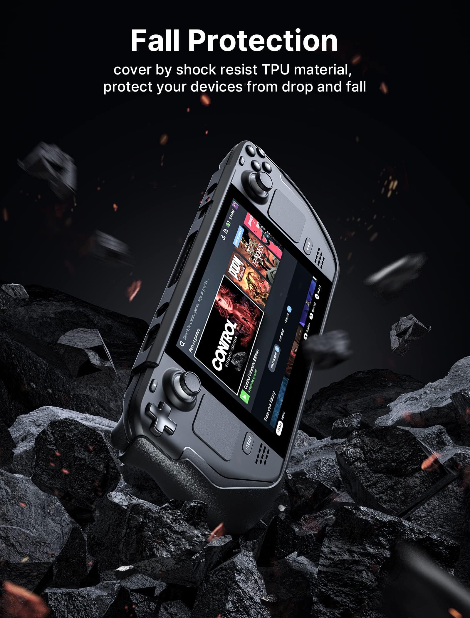 ZORBES® for Valve Steam Deck Case with Kickstand TPU Protective