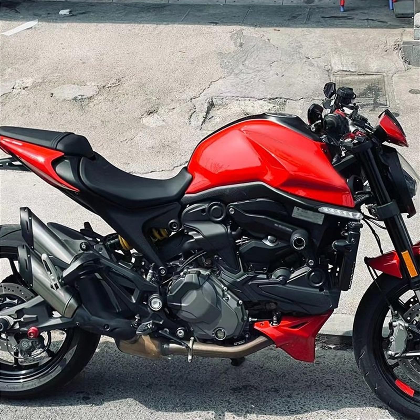Front Bumper Splitter dachowy Pasuje do DUCATI Monster 937 950 2021-2023 Osłona silnika Spoiler Dolna Owiewka Rama Nadwozia Panel Ochraniacz