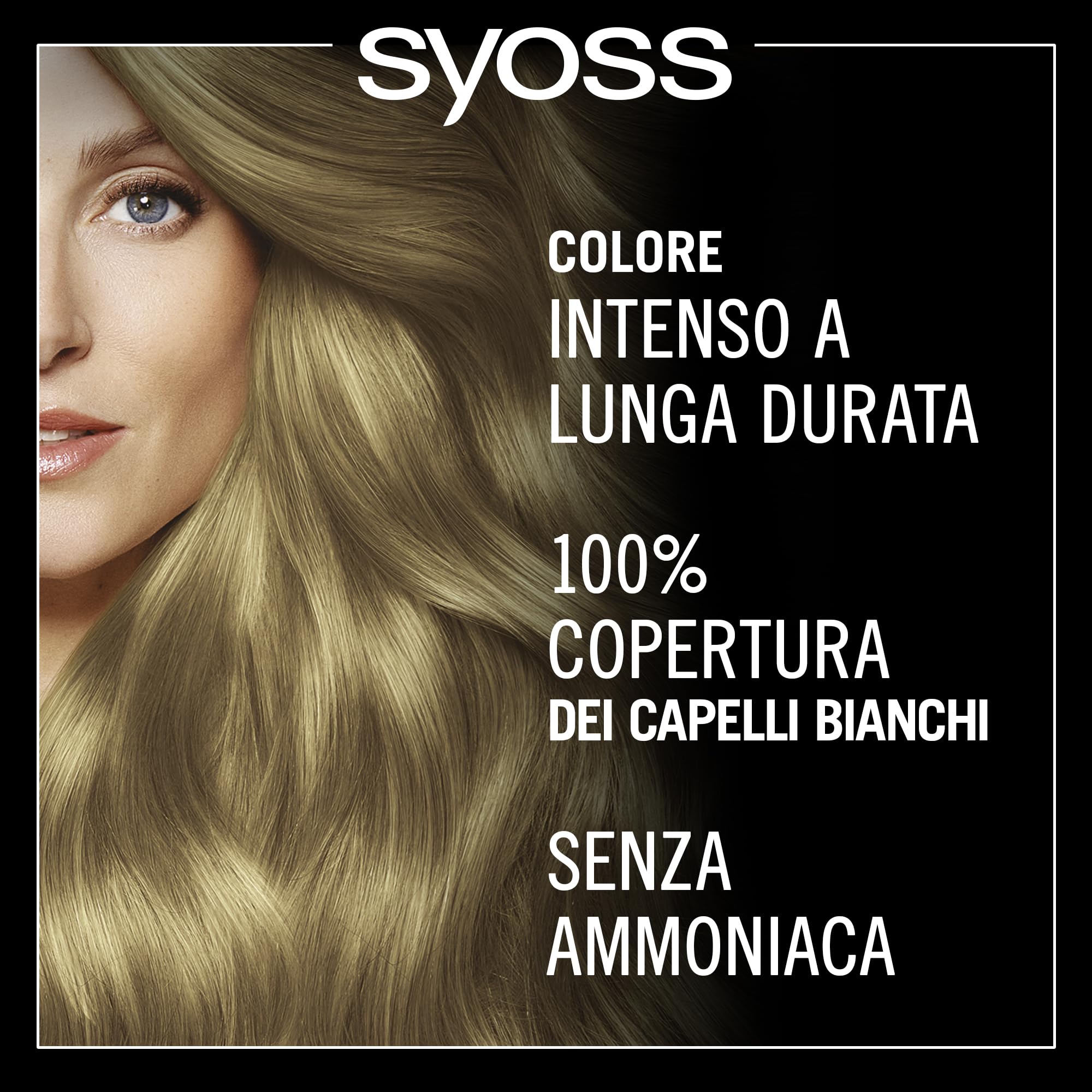 Syoss by Palette Oleo Intense, colorazione permanente, copertura professionale capelli bianchi, 7-10 Biondo Naturale, confezione da 6