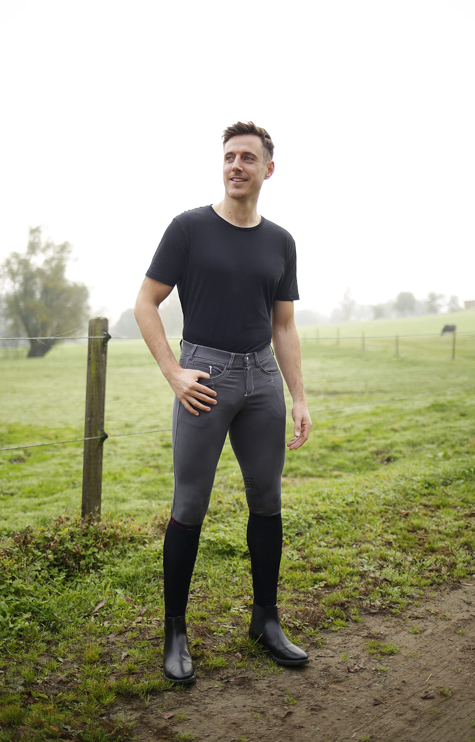 Covalliero 328325 bryczesy BasicPlus dla mężczyzn Stone, rozm. 44, Stone