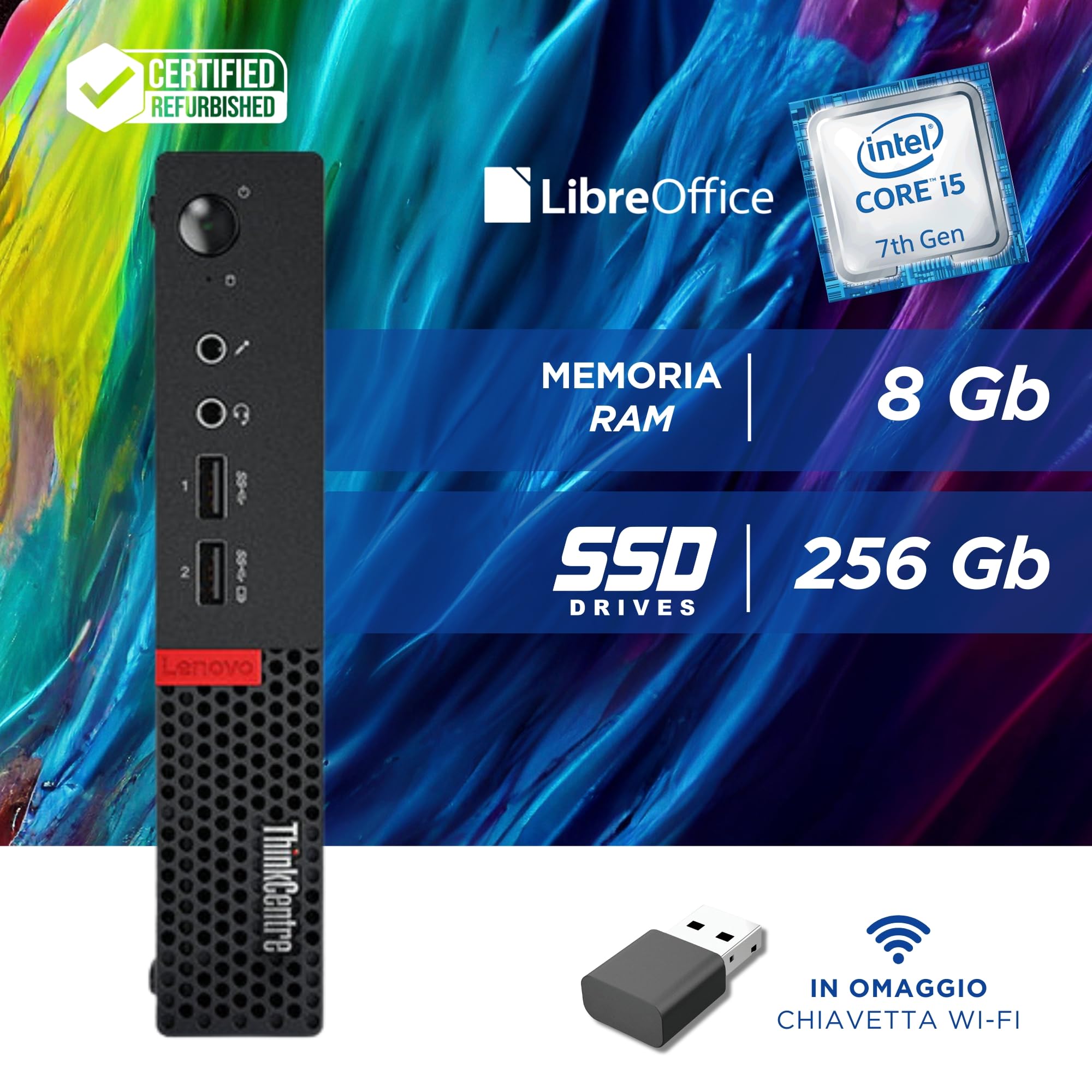 Mini ThinkCentre, Lenovo 7500 i5 スリムPC Centre Think Lenovo 爆速SSD Pc 2.3Ghz Core 4 i7-4770Te Intel Tiny, Windowsデスクトップ