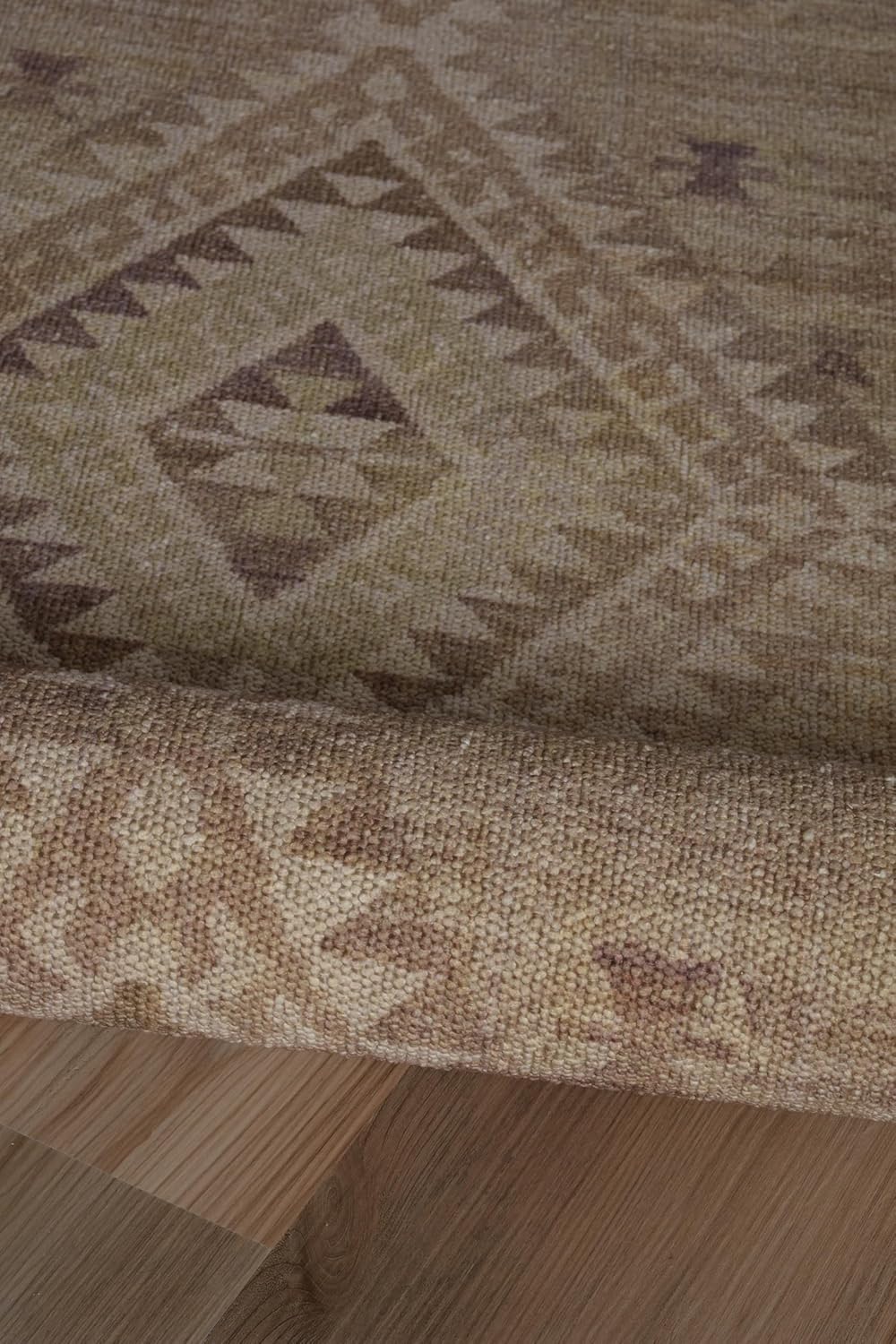 LINON Machine Washable Leighann Lollie Sand and Brown 3' X 5' Accent Rug