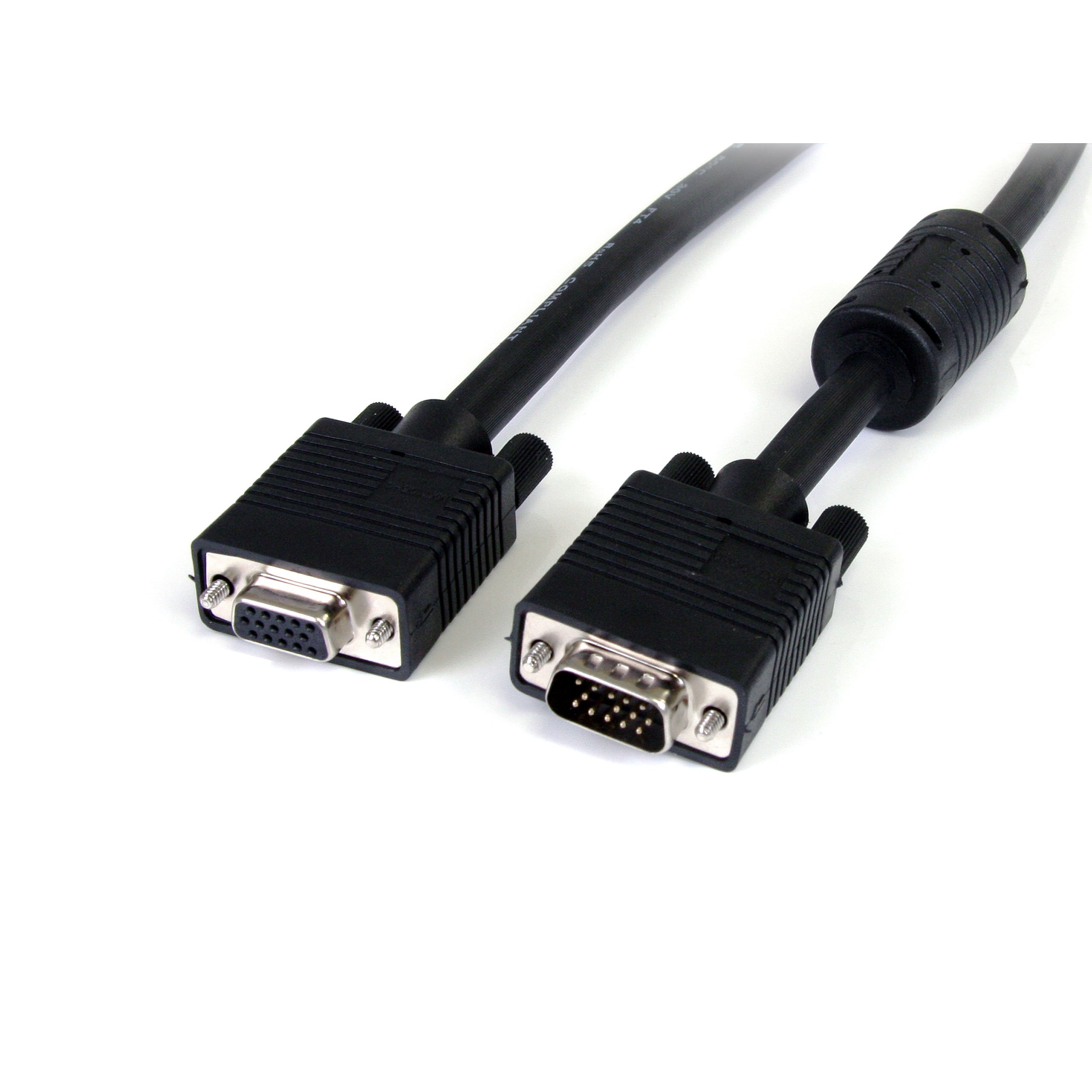 StarTech.com MXT105HQ 15 ft (4.6 m) VGA Extension Cable, HD15 VGA Extension, Triple-Coaxial, Male/Female, VGA Monitor Cable
