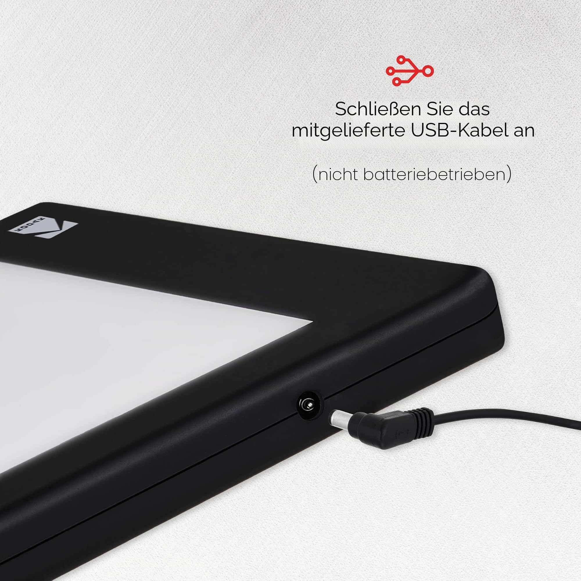 Kodak LED-Lichtbox 20,3 x 15,2 cm für Negative, Dias und Filme, beleuchtetes Brett und LED-Lichtpad zum Betrachten und Scannen von Fotos