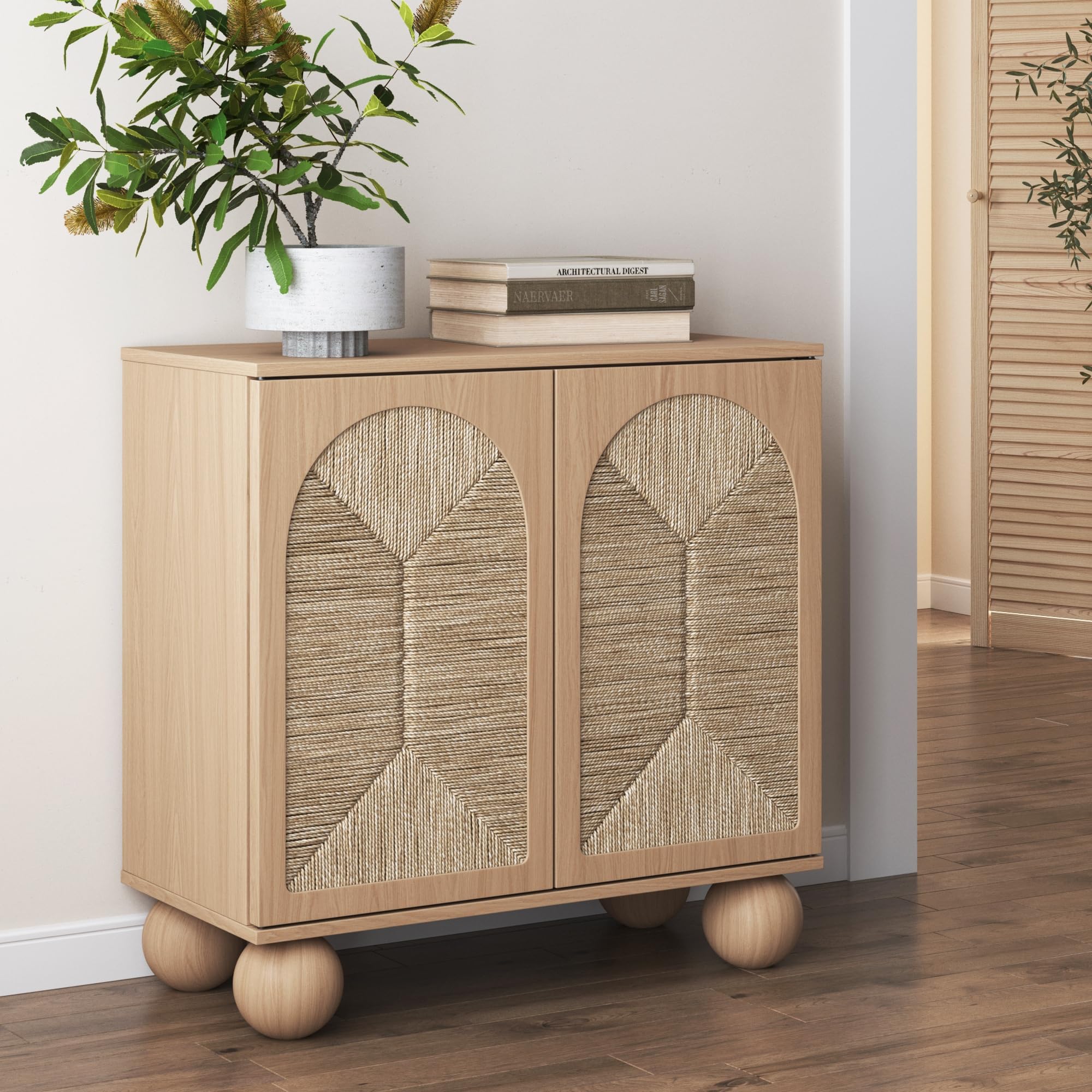 Amazon.com: Nathan James Leah Boho Entryway Storage Cabinet or